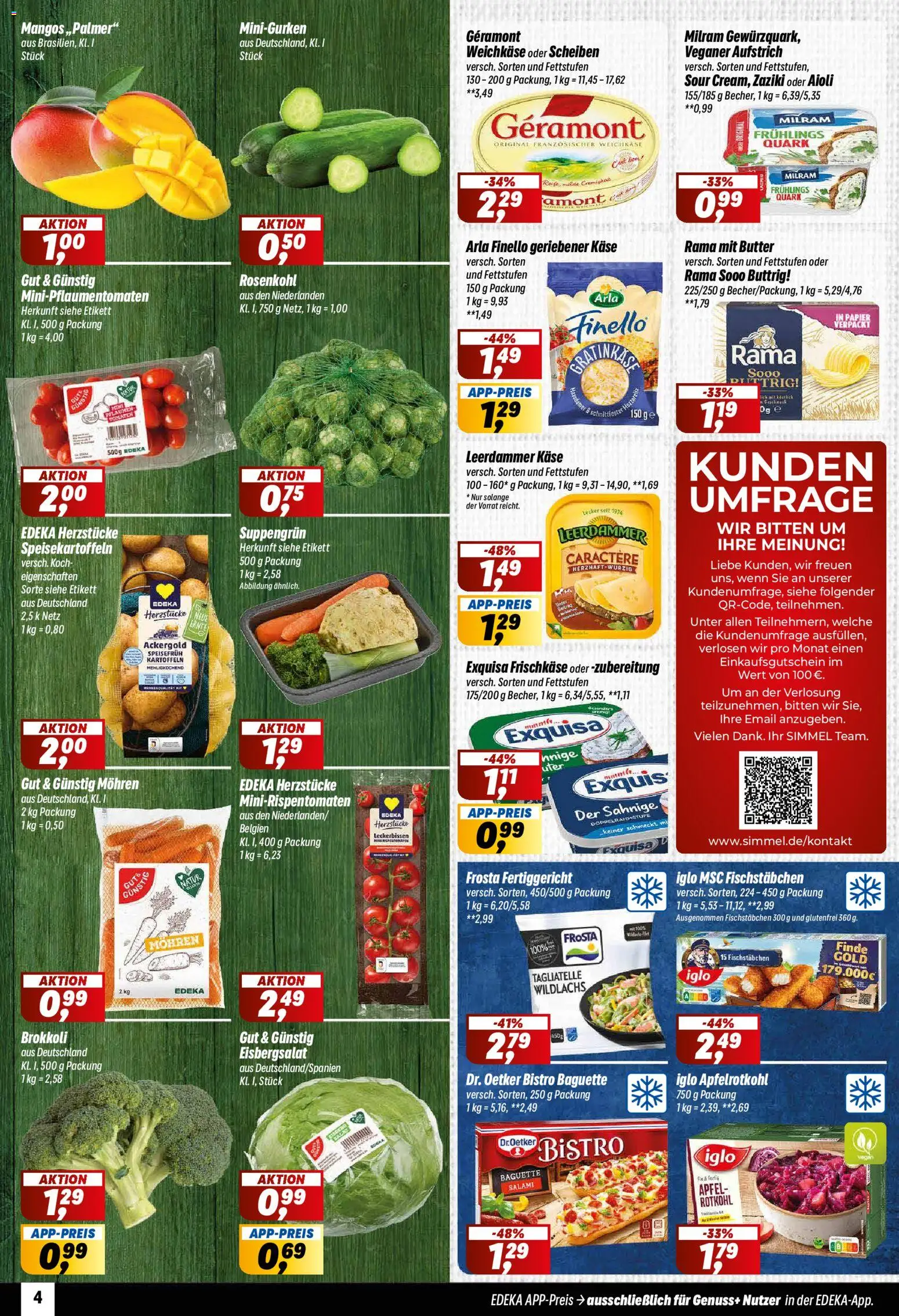 Simmel Prospekt 	 – gültig ab 03.11.2025 | Seite: 4 | Produkte: Pflaumen, Äpfel, Frosta, Salami