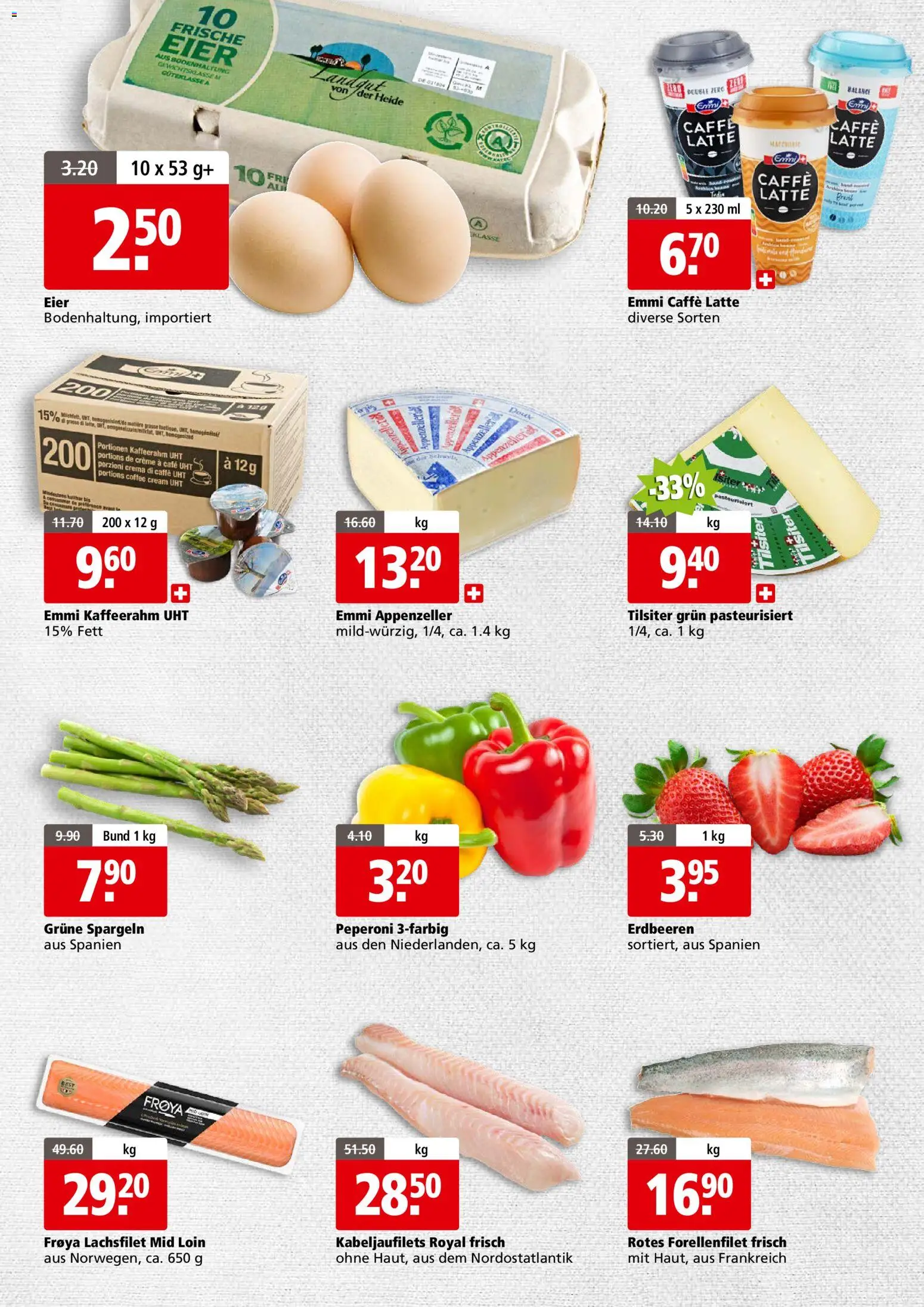 Aligro aktionen Business Schlieren, Gossau SG, Frauenfeld, Rapperswil-Jona, Sargans, Bern – gültig ab 27.04.2026 | Seite: 2 | Produkte: Eier, Erdbeeren, Creme