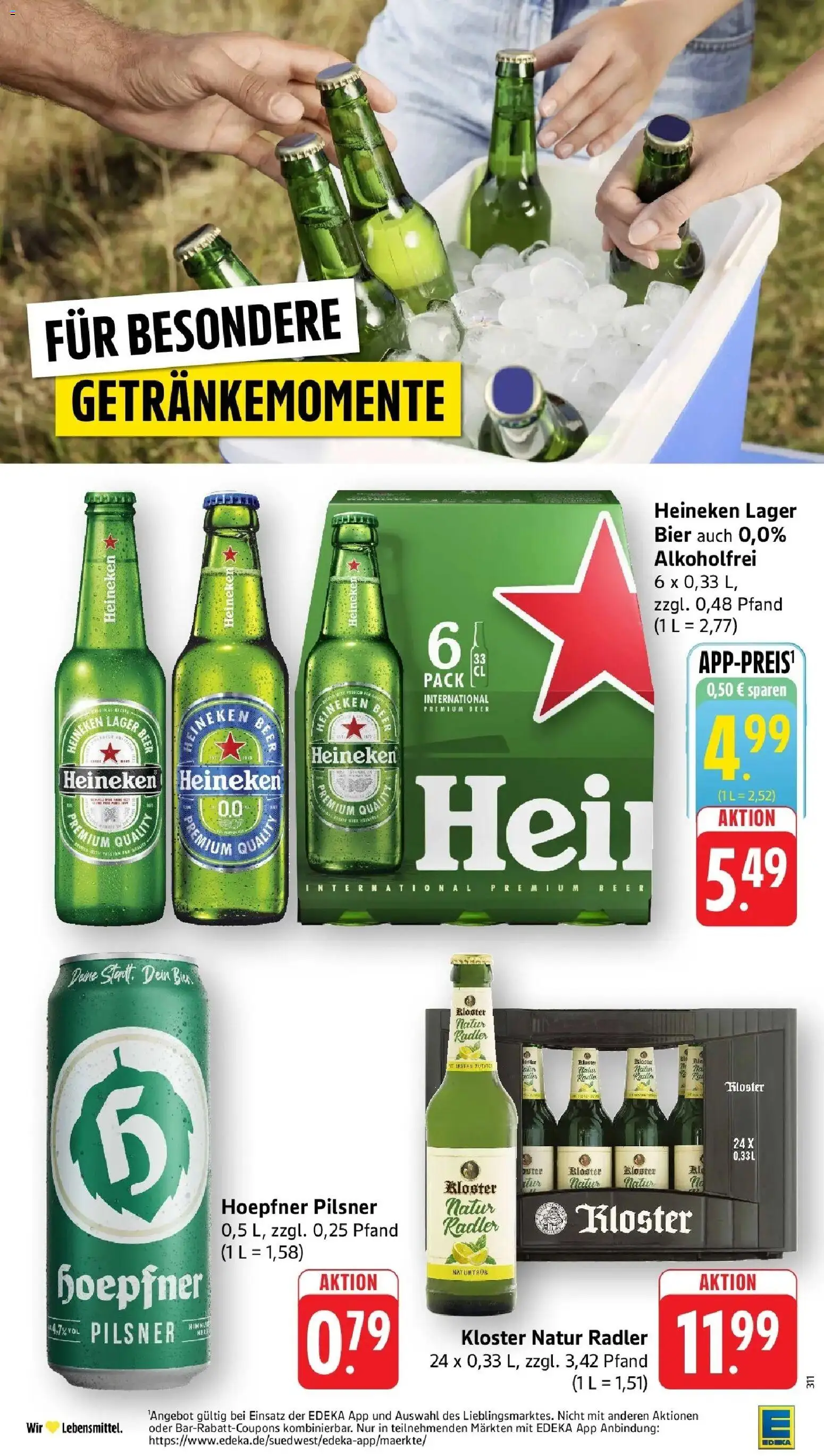 Edeka prospekt Bruchsal - Untergrombach	 – gültig ab 19.04.2026 | Seite: 36 | Produkte: Bier, Heineken, Radler