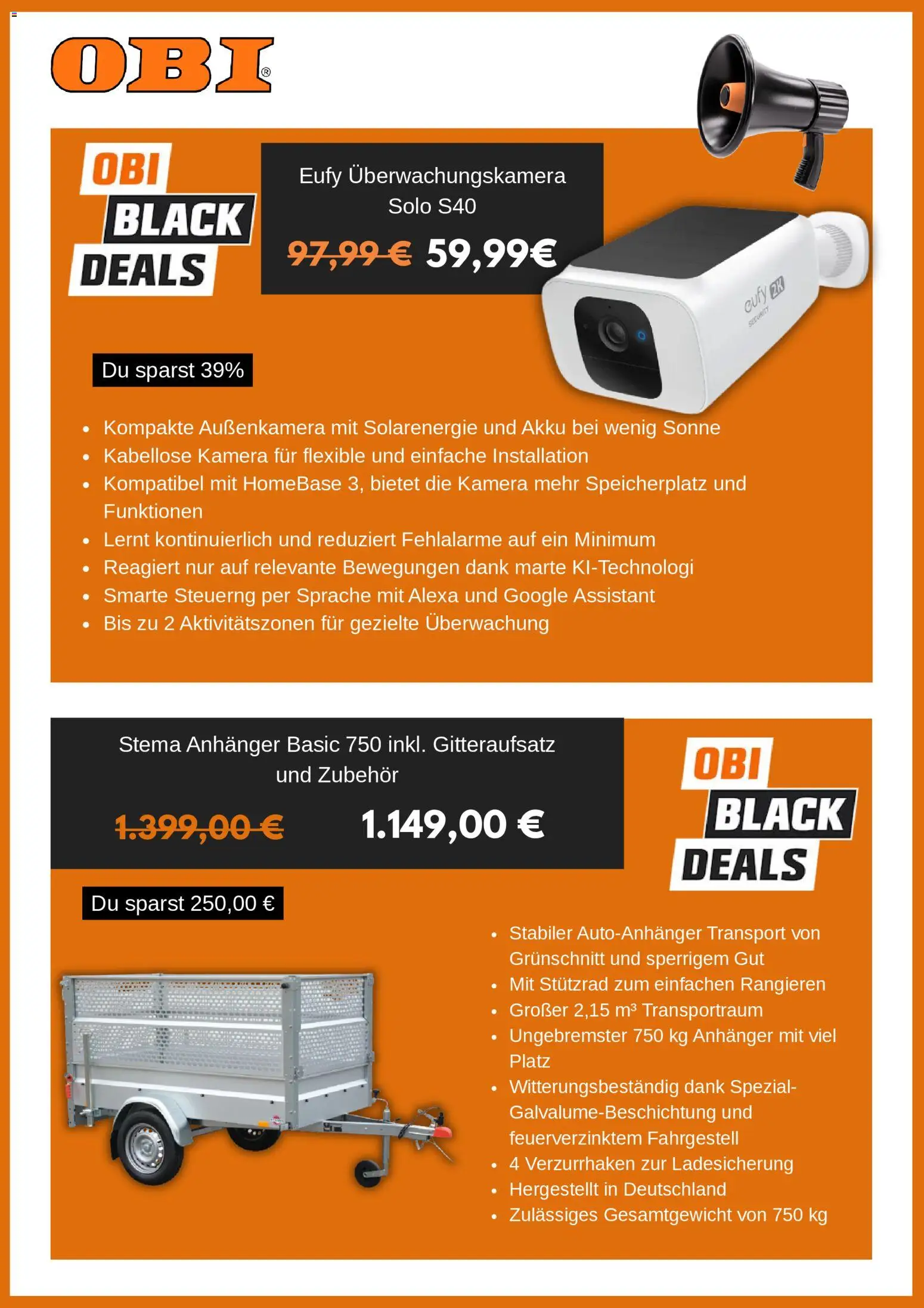 Obi - Black Friday – gültig ab 27.11.2025 | Seite: 3 | Produkte: Kamera