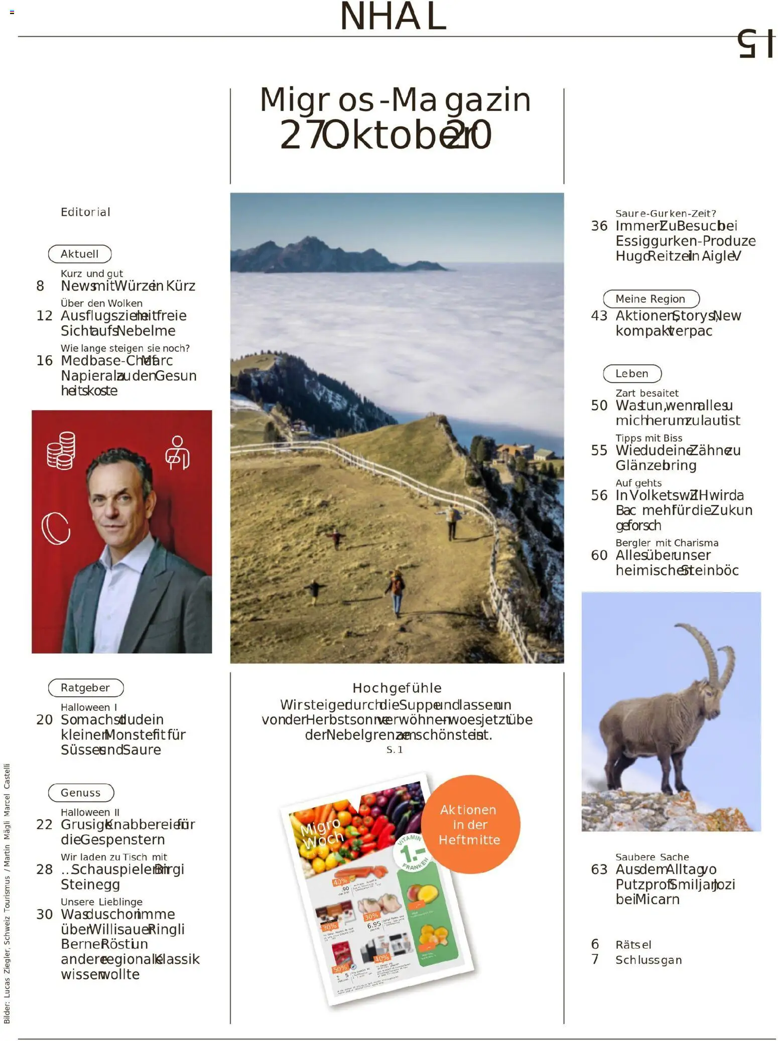 Migros Migros-Magazin-44-2025-d-AA – gültig ab 27.10.2025 | Seite: 5 | Produkte: Tisch, Gemüse, Früchte, Bilder
