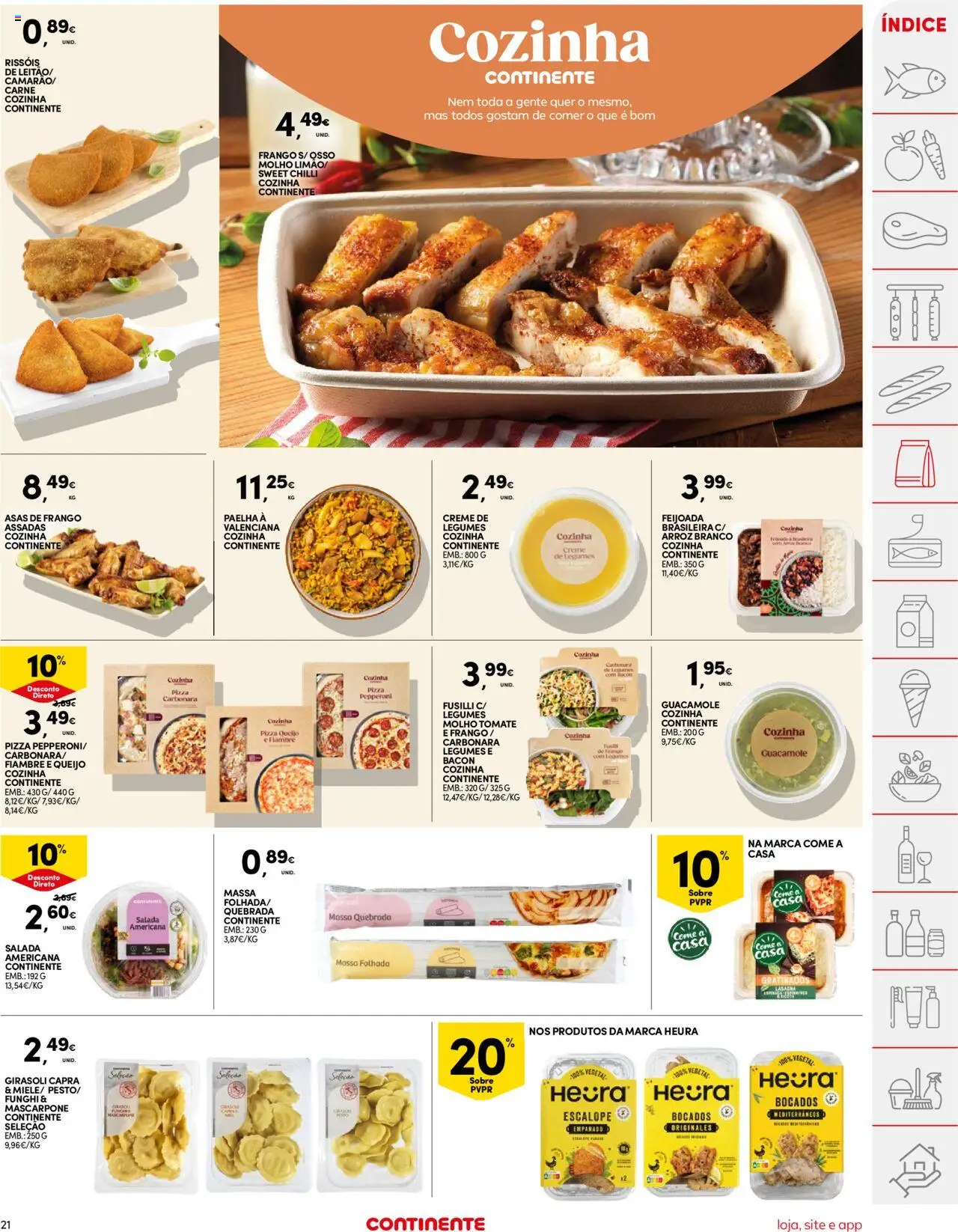 Continente folheto │ válido de 21.10.2025 | Página: 21 | Produtos: Massa folhada, Frango, Queijo, Tomate