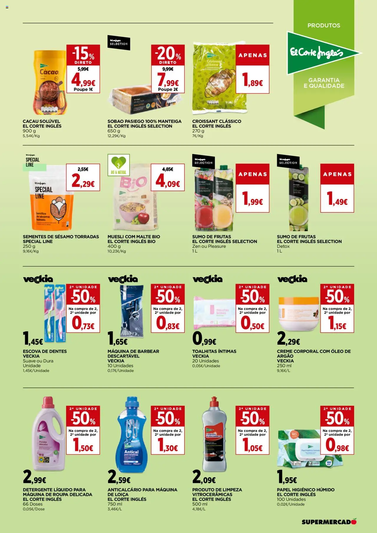 El Corte Ingles folheto │ válido de 03.10.2025 | Página: 27 | Produtos: Papel higiénico, Máquina de barbear, Detergente, Manteiga