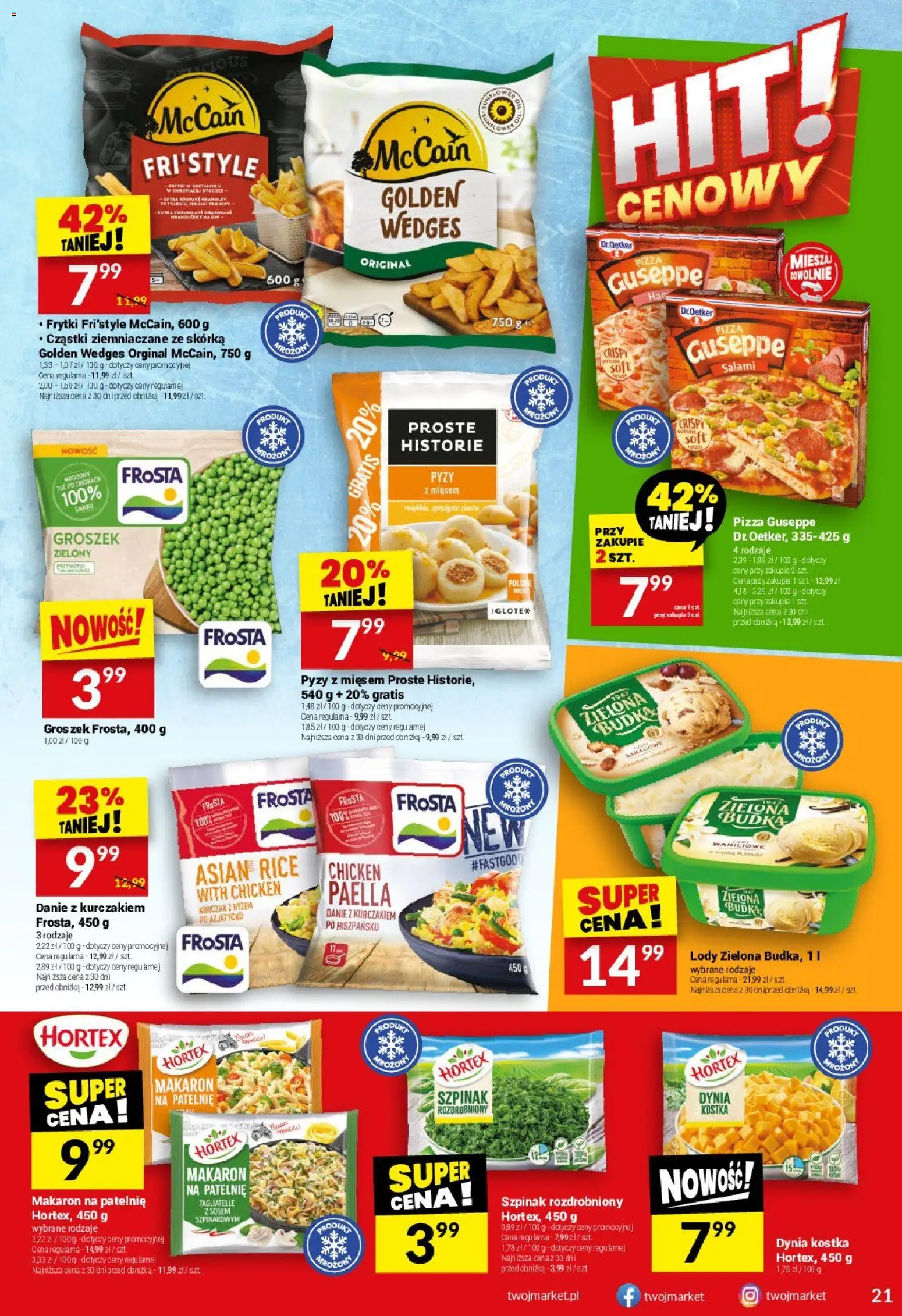 Twój Market Gazetka od 05.11.2025 | Strona: 21 | Produkty: Dynia, Szpinak, Salami, Frytki