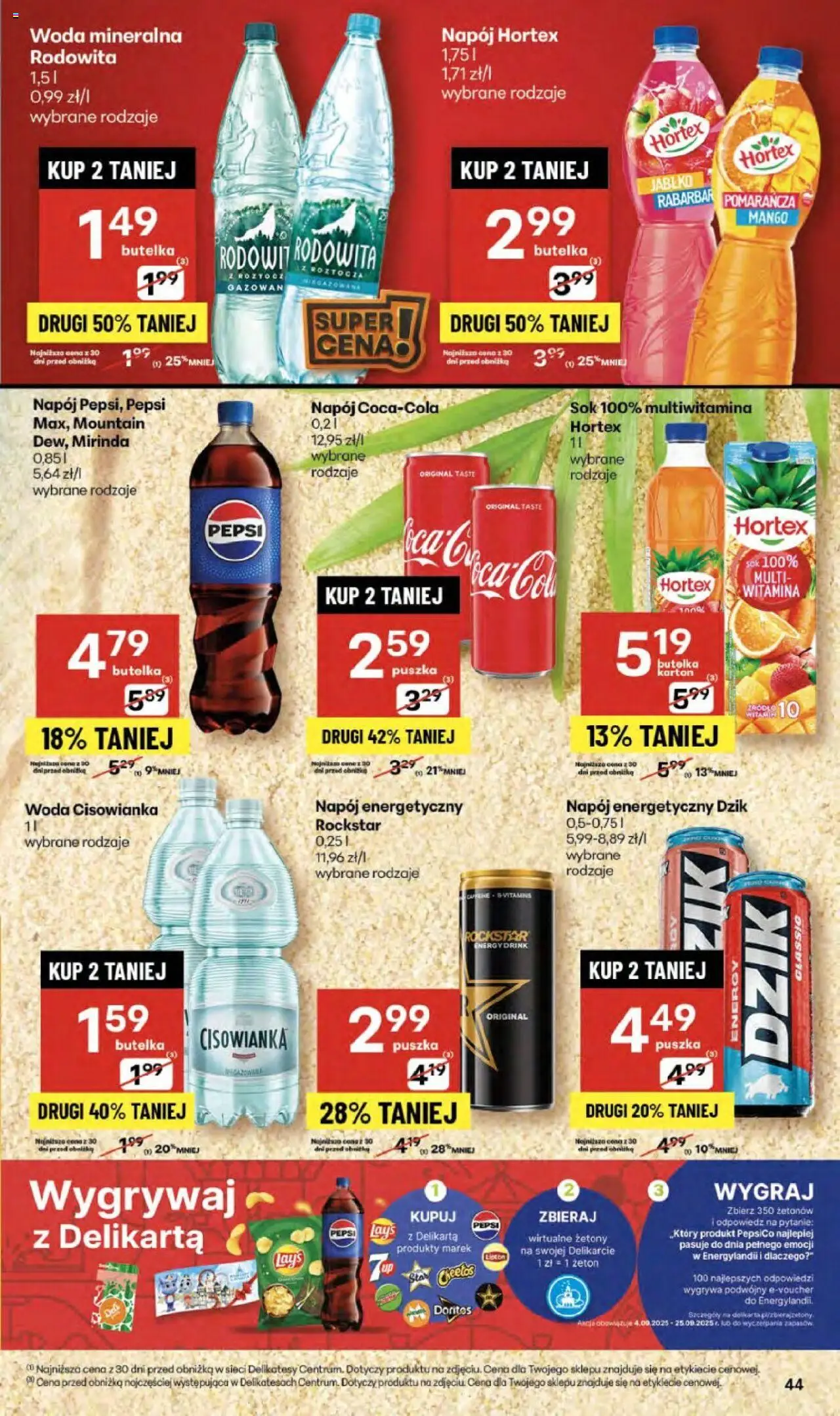 Delikatesy Centrum Gazetka od 18.09.2025 | Strona: 44 | Produkty: Mango, Delikatesy, Doritos, Sok