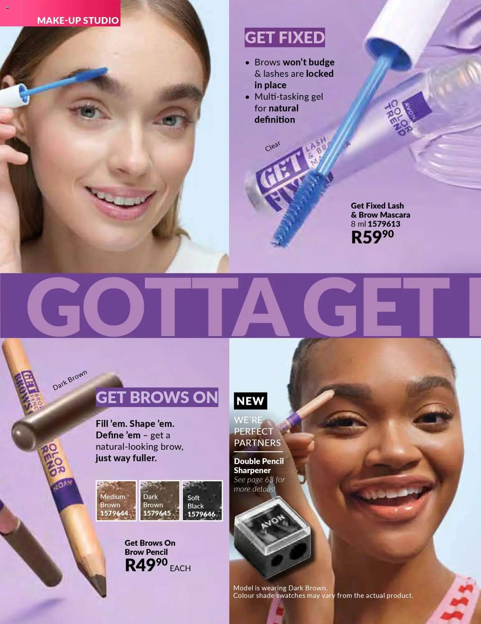New Avon catalogue – valid from 01.12.2025 | Page: 76 | Products: Pencil, Pencil sharpener, Mascara