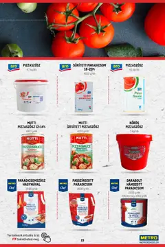 Metro - Olasz katalógus - amely érvényes a következő dátumtól: 02.11.2023 | Oldal: 23 | Termékek: Sűrített paradicsom, Pizza, Paradicsom, Paradicsomszósz