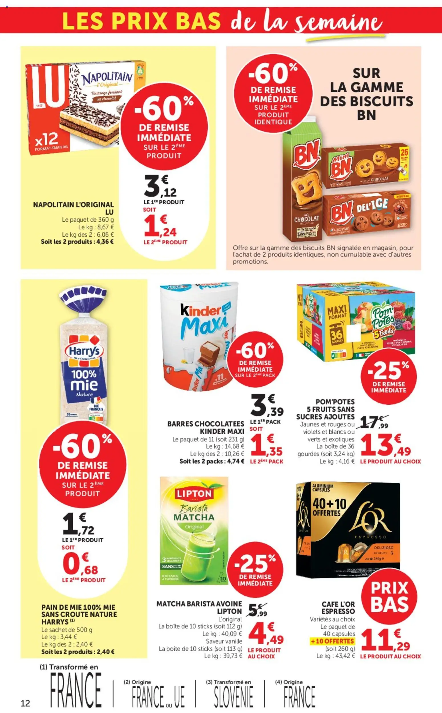 {H1} | Page: 12 | Produits: Matcha, Pom'potes, Pain de mie, Chocolat