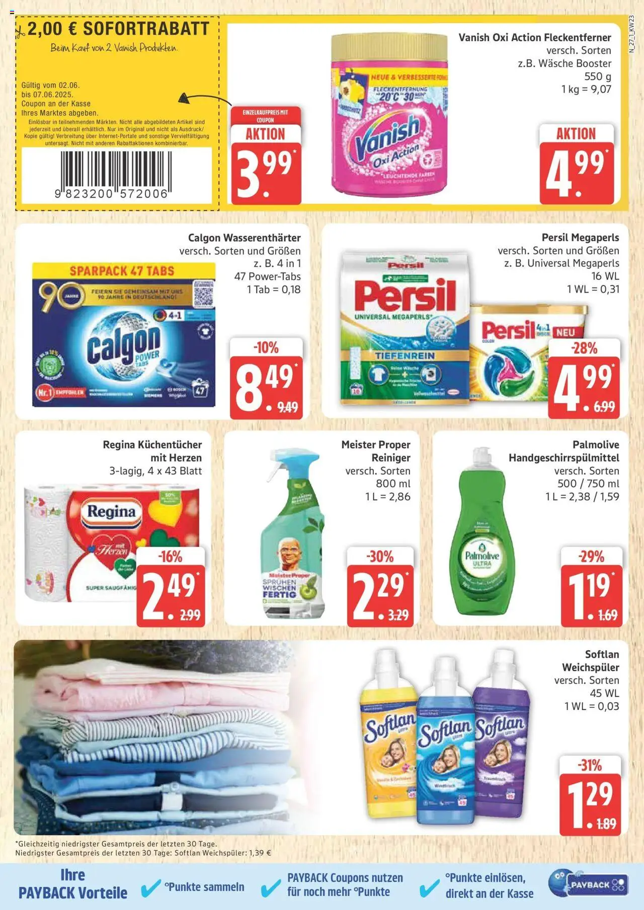 Marktkauf - Marktkauf: Wochenangebote - gültig ab dem 01.06.2025 | Seite: 27 | Produkte: Weichspüler, Persil