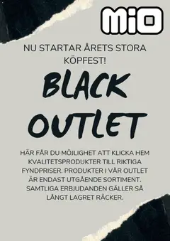 Mio - Black Friday - Förhandsvisning av reklamblad från butik Mio aktuell från 10.11.2025