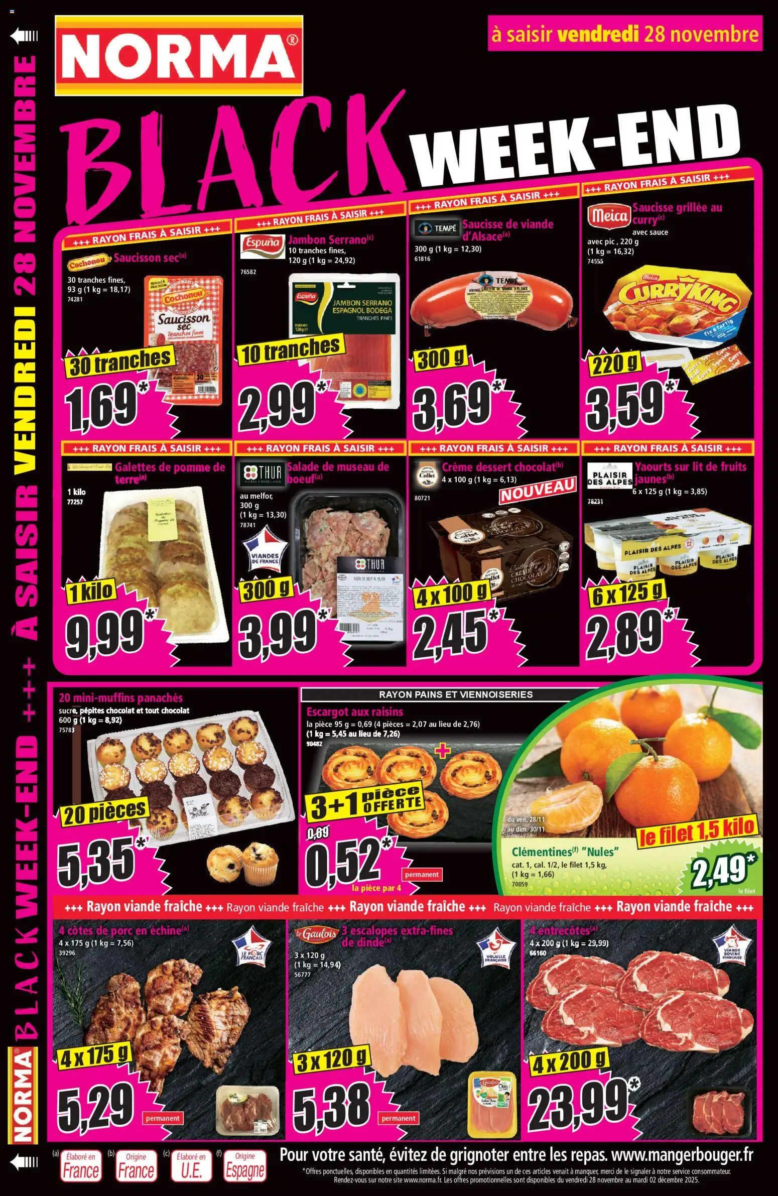 {H1} | Page: 12 | Produits: Pomme, Jambon serrano, Saucisse, Porc