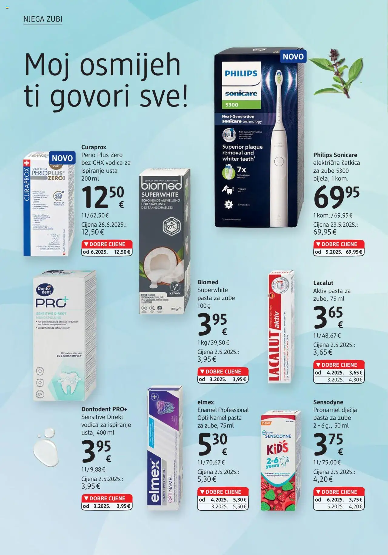 DM katalog | vrijedi od 01.08.2025 | Stranica: 18 | Proizvodi: Pasta za zube, Pasta, Sensodyne, Lacalut