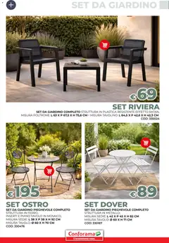 Anteprima del volantino Conforama volantino Giardino valido a partire dal 19.03.2026 | Pagina: 61 | Prodotti: Tavolino, Set da giardino, Tavolo