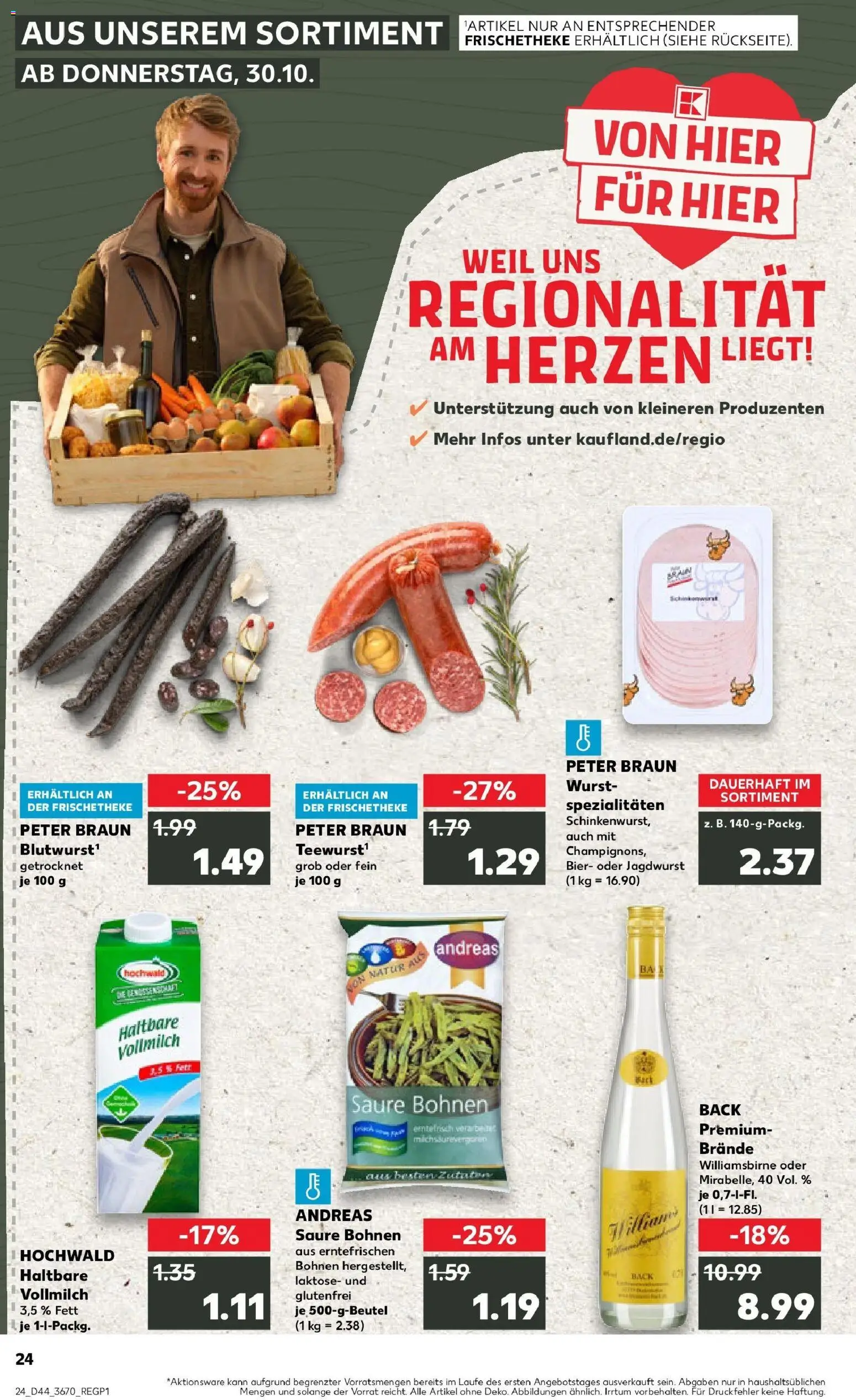 Kaufland prospekt Kaiserslautern	 – gültig ab 30.10.2025 | Seite: 24 | Produkte: Bier, Wurst