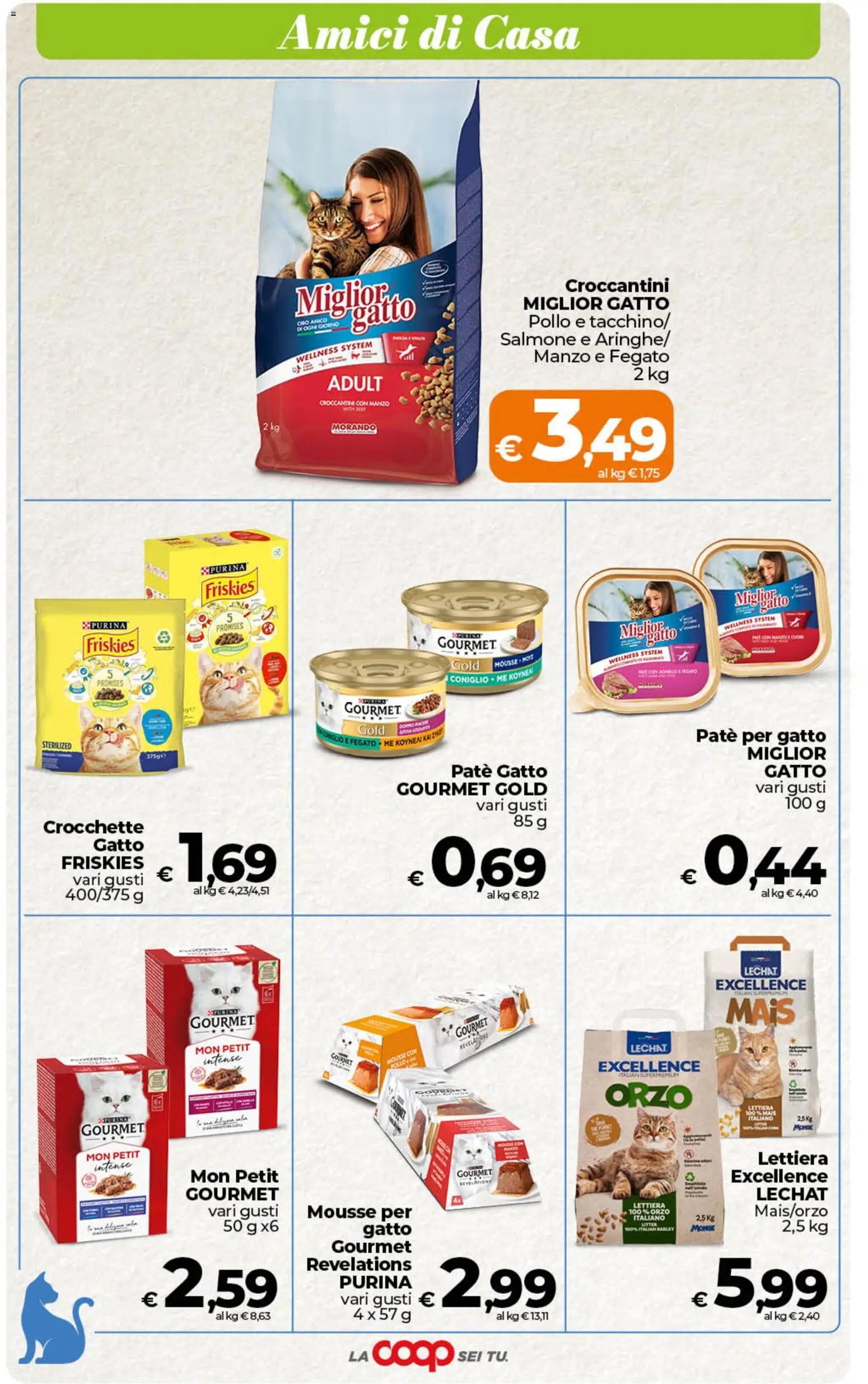 Volantino Ipercoop del 07.04.2026 | Pagina: 54 | Prodotti: Paté, Pollo, Salmone, Crocchette gatto