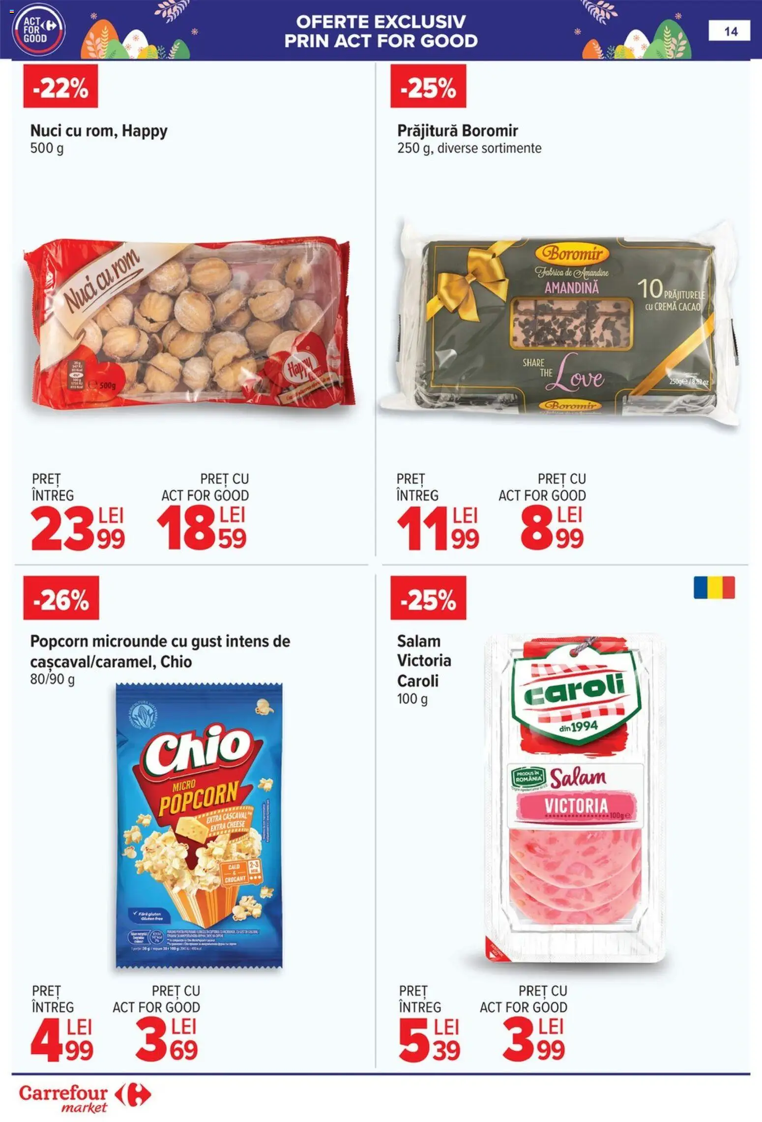Noul catalog Carrefour – valabil de la 06.04.2026 | Pagină: 18 | Produse: Amandină, Prăjitură, Cremă, Salam