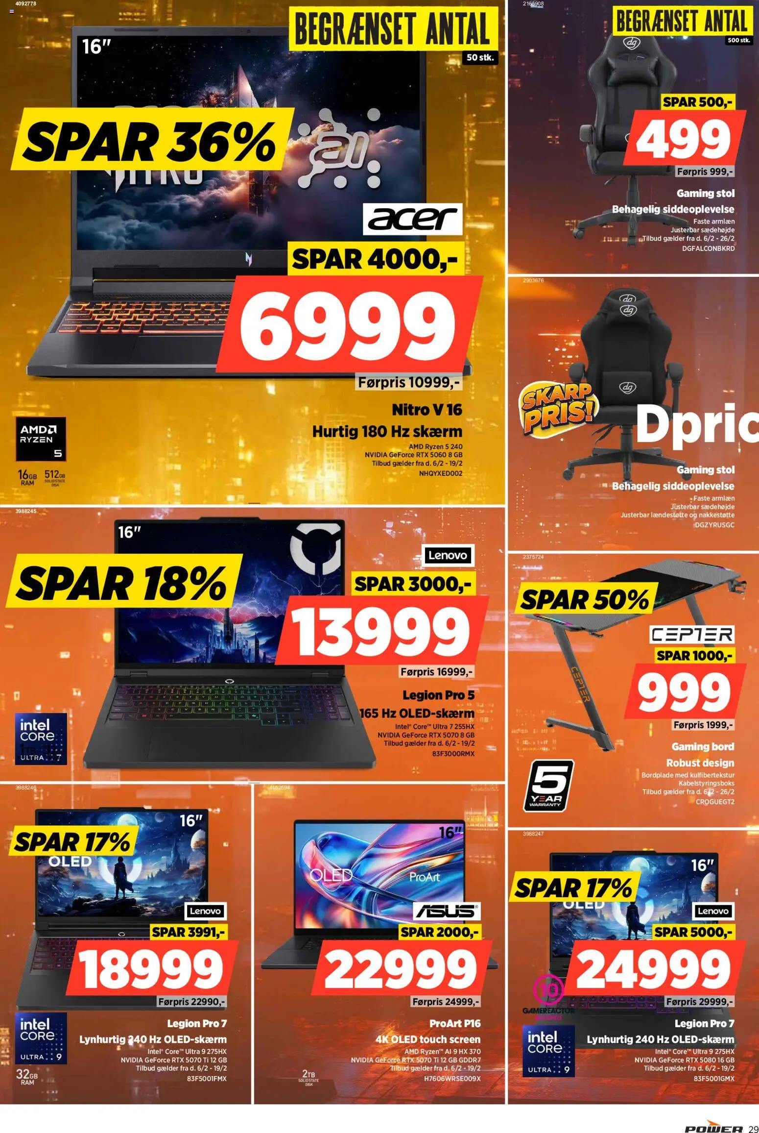 Power tilbudsavis – gyldig fra 13.02.2026 | Side: 29 | Produkter: Bord, Stol, Skærm, Disk