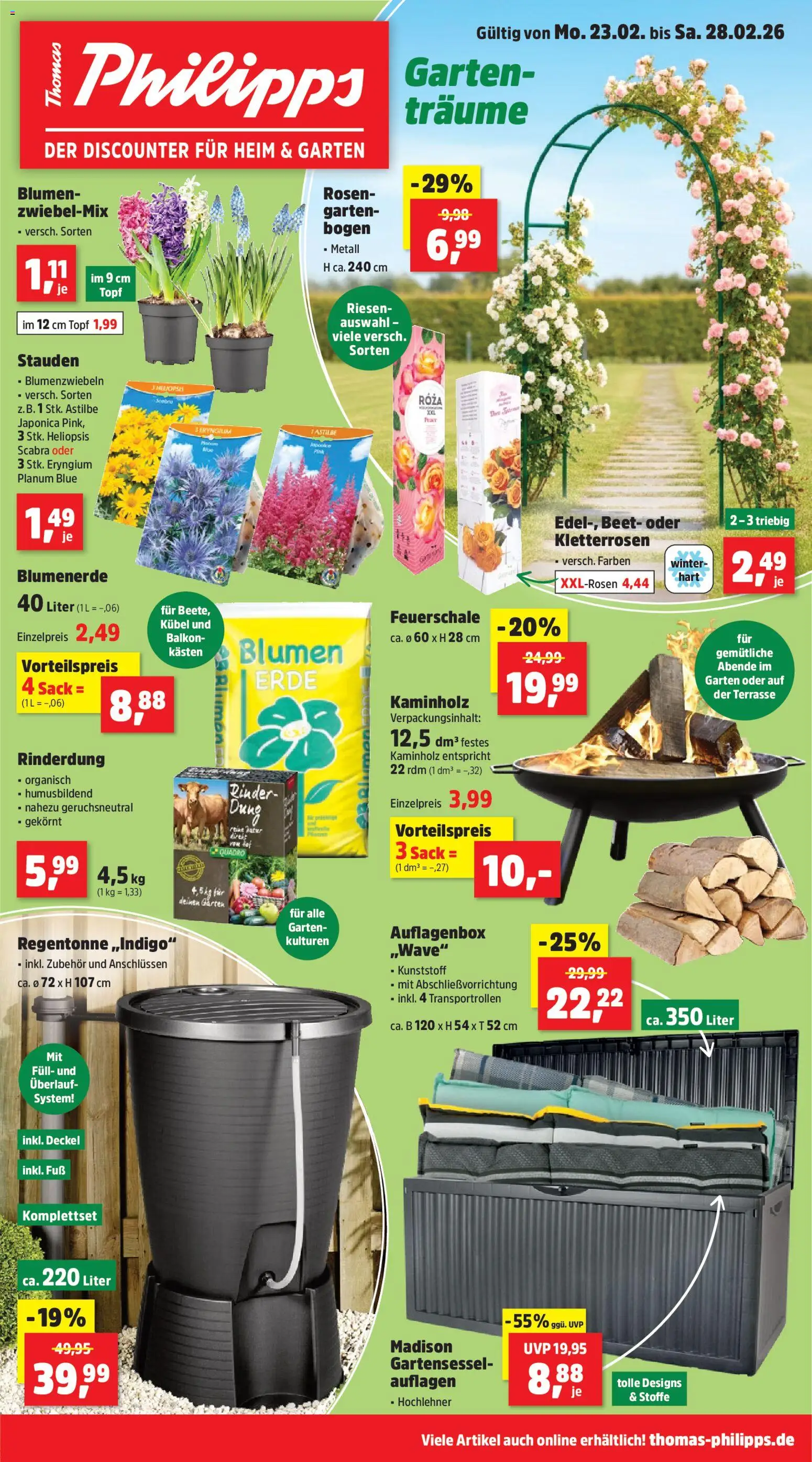 Thomas Philipps Prospekt – gültig ab 23.02.2026 | Seite: 1 | Produkte: Blumen, Blumenerde