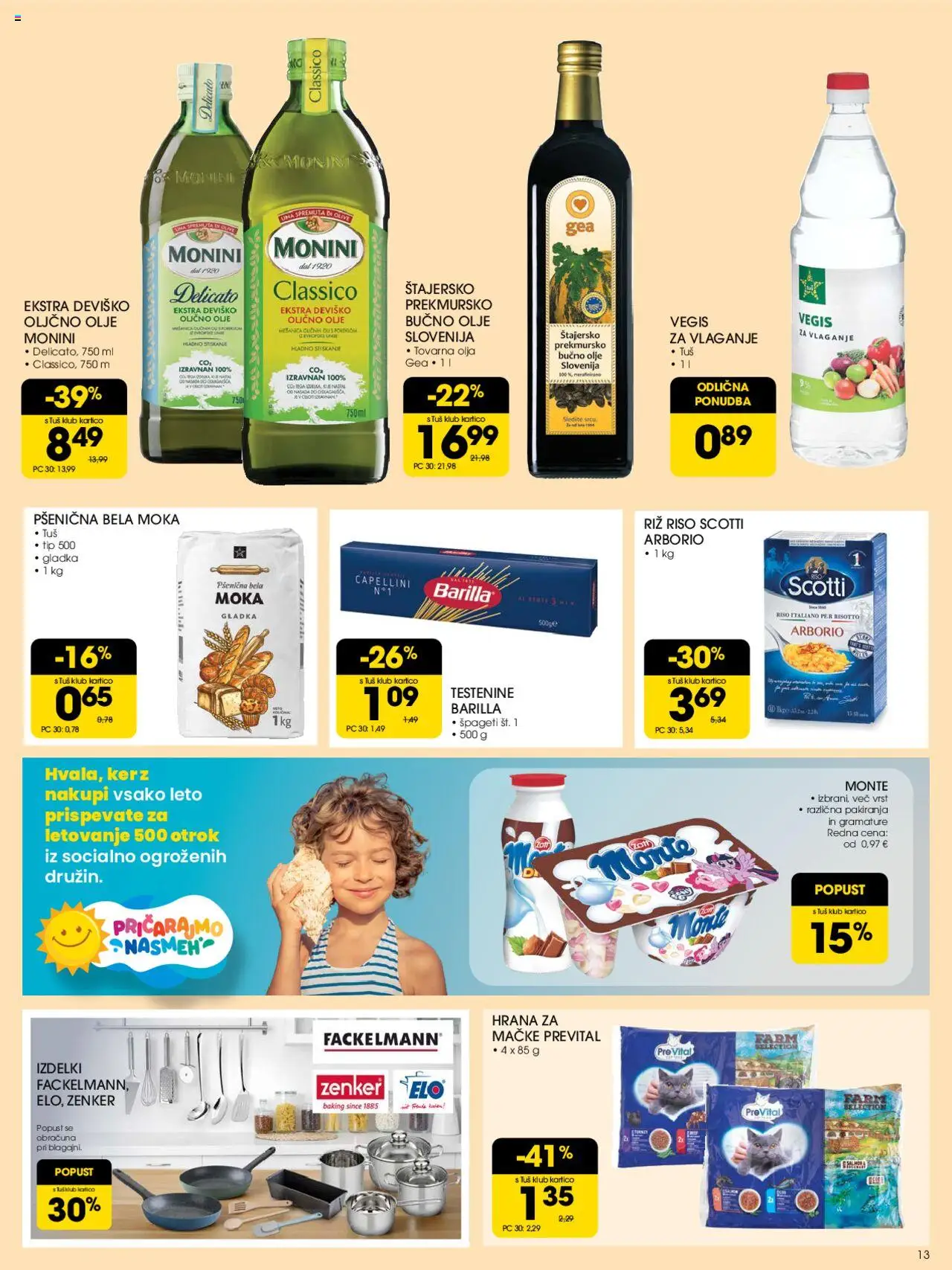 Tuš katalog │ velja od 06.08.2025 | Stran: 13 | Izdelki: Moka, Olive, Olje, Riz