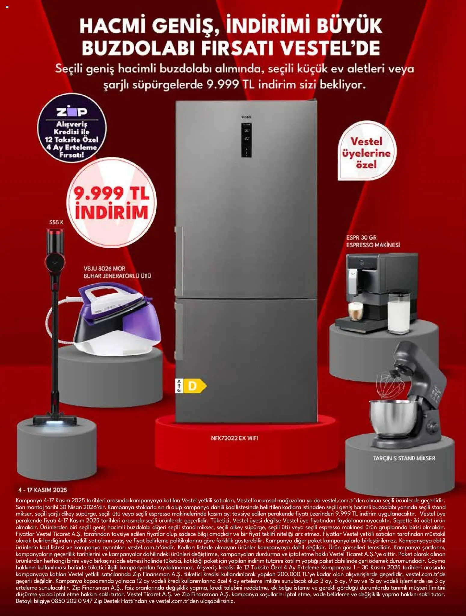 Vestel Katalog - 04.11.2025 tarihinden itibaren geçerlidir | Sayfa: 5 | Ürünler: Espresso makinesi, Tarçın, Buzdolabı, Ütü