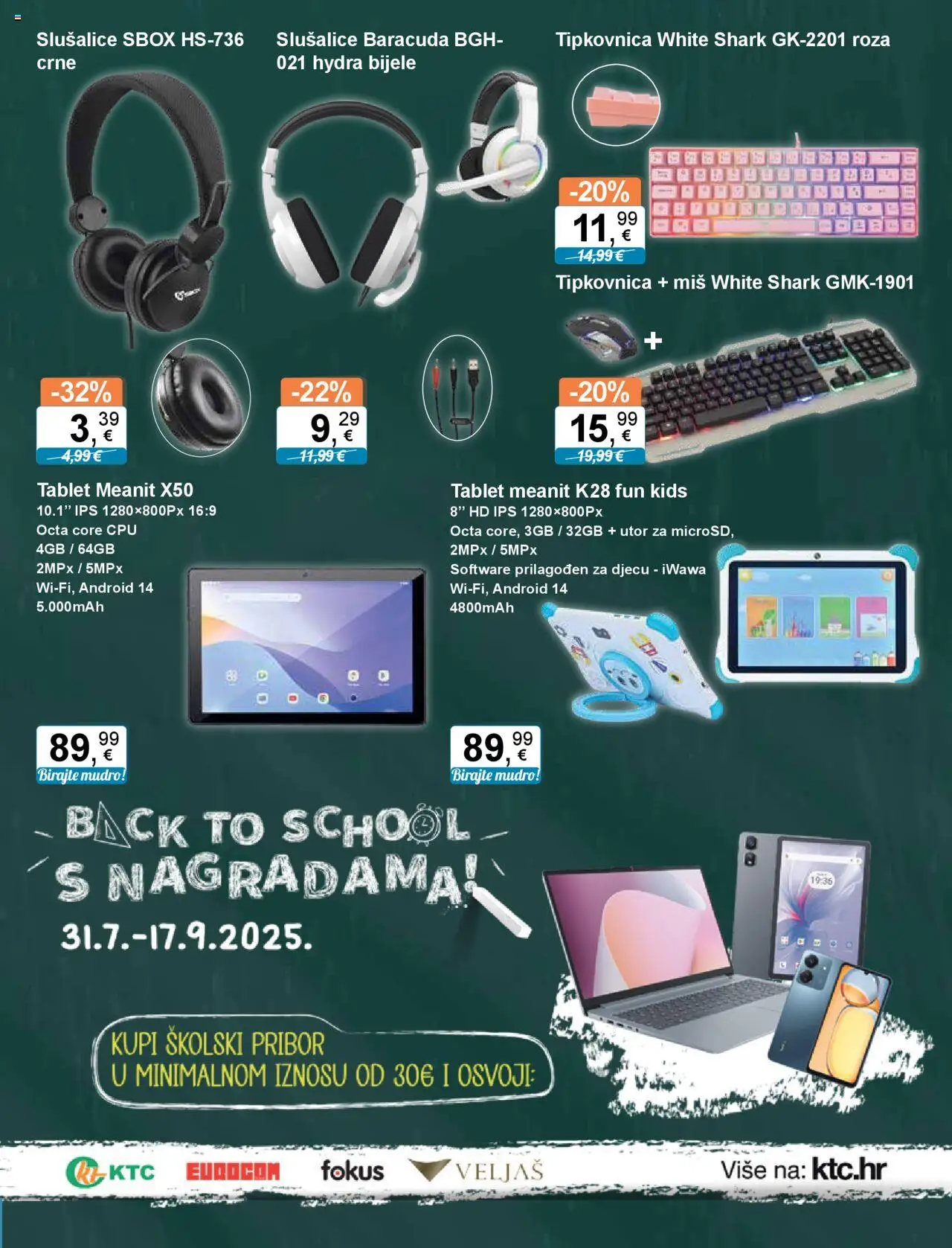 KTC katalog | vrijedi od 14.08.2025 | Stranica: 3 | Proizvodi: Tablet, Miš, Tipkovnica, Slušalice