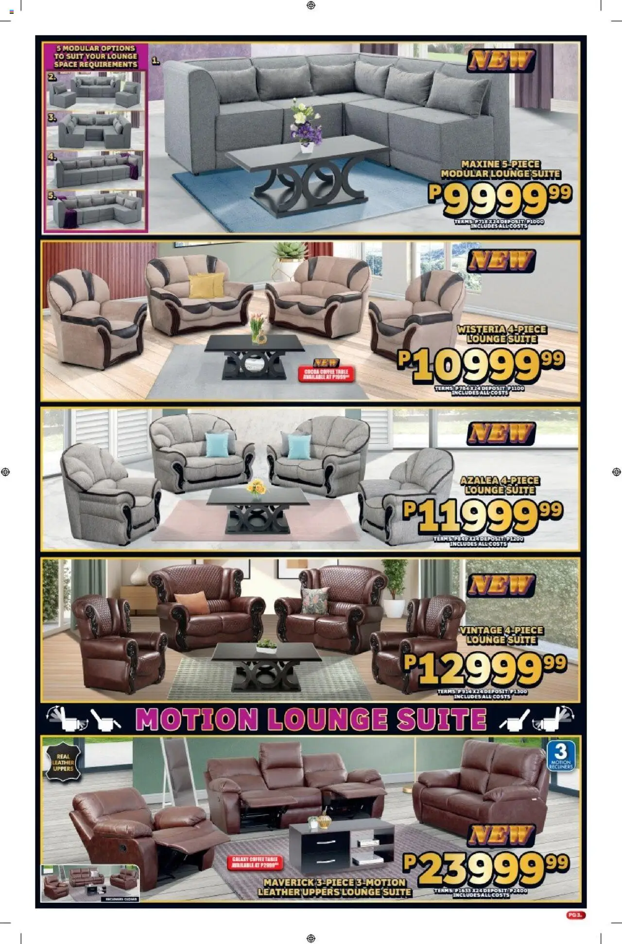 Lewis Stores - Botswana Brochure │ valid from 11.08.2025 | Page: 3 | Products: Coffee table, Table, Lounge suite, Coffee
