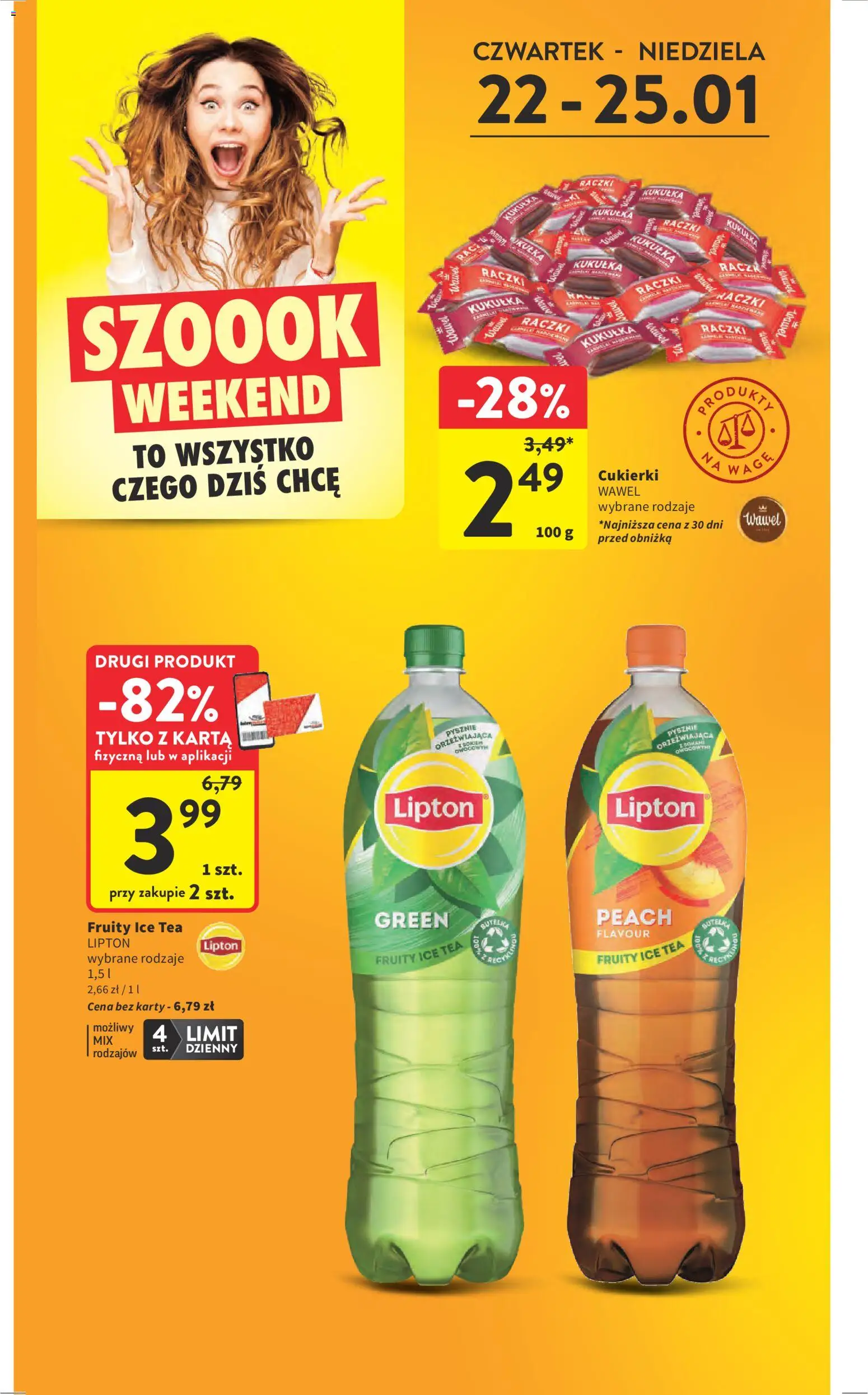 Intermarche Gazetka od 22.01.2026 | Strona: 4 | Produkty: Karta, Ice Tea, Cukierki
