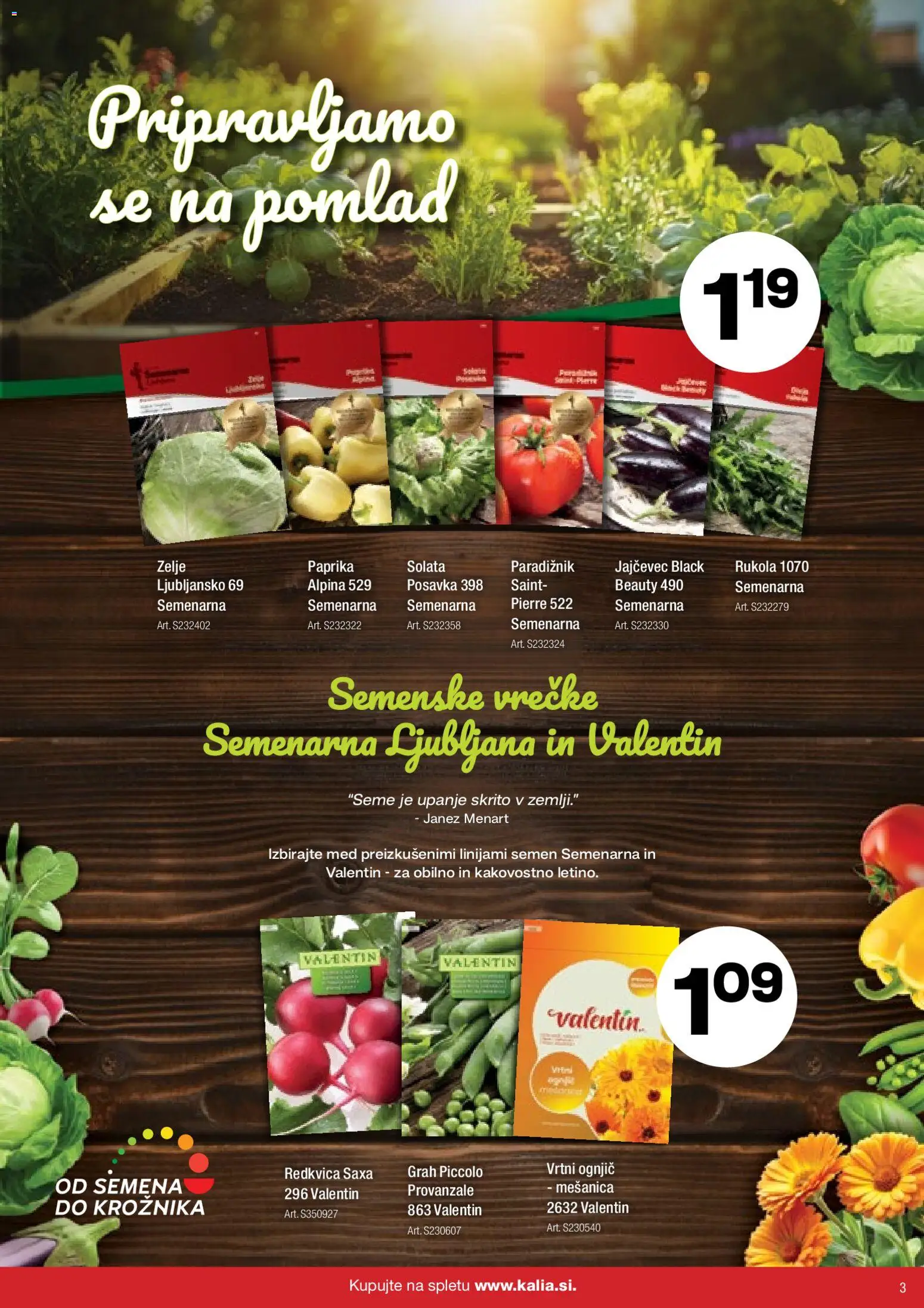 Novi Kalia katalog ponudbe – veljaven od 12.01.2026 | Stran: 3 | Izdelki: Paprika, Paradiznik, Zelje, Grah