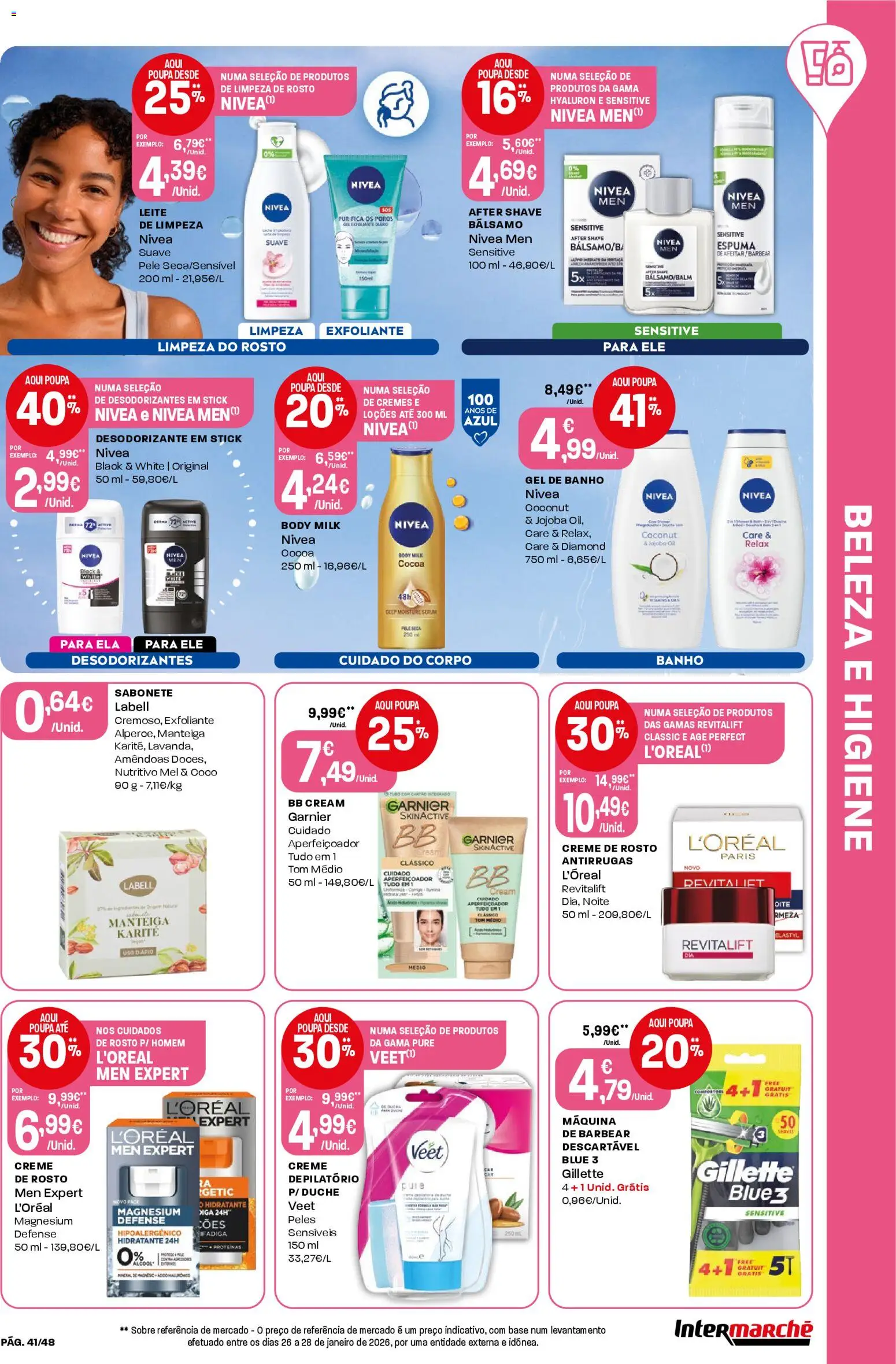 Intermarché folheto │ válido de 05.03.2026 | Página: 41 | Produtos: Gel de banho, Leite, Manteiga, Creme