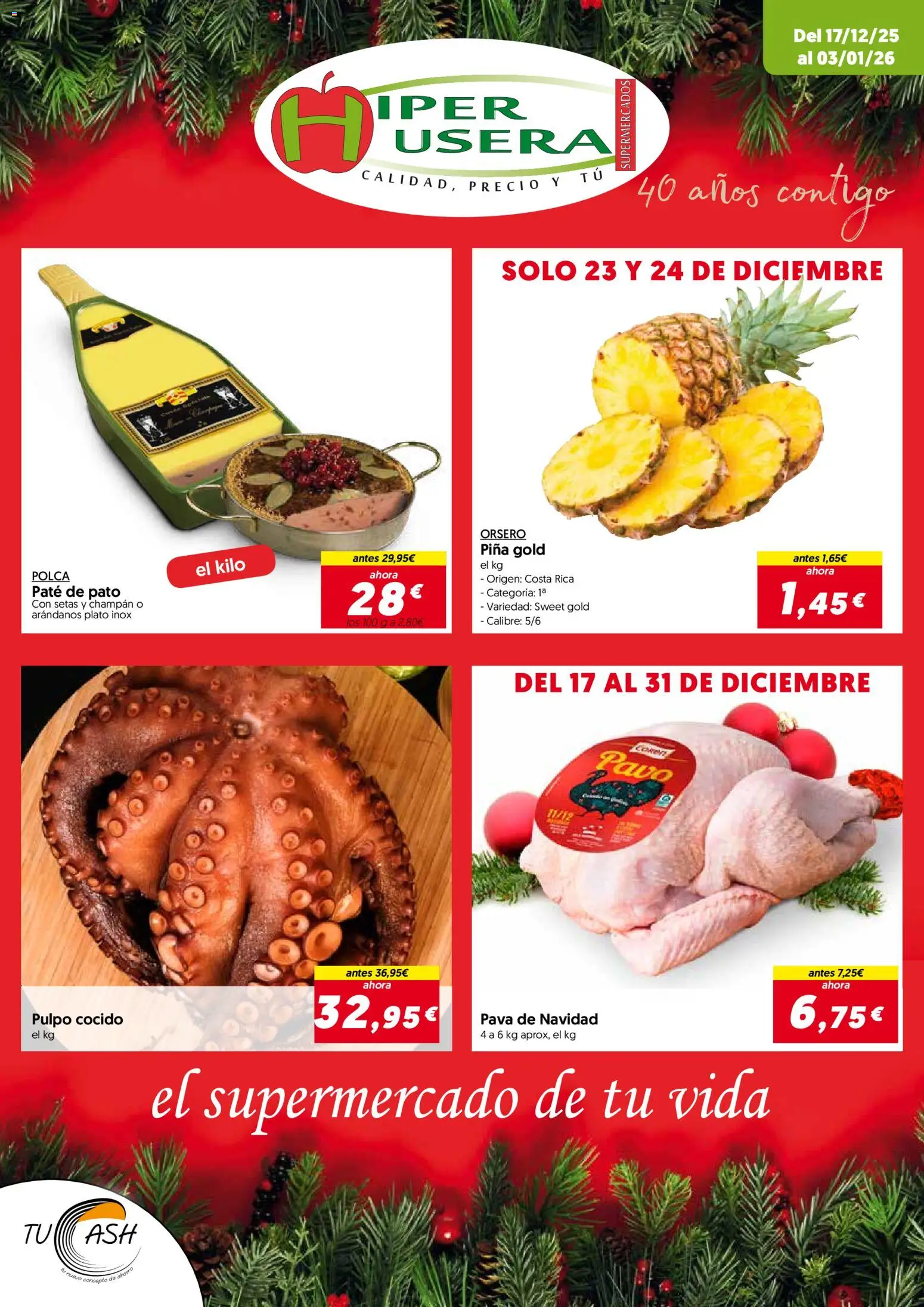 Hiper Usera folleto │ válido desde el 17.12.2025 | Página: 1 | Productos: Paté, Piña, Pava
