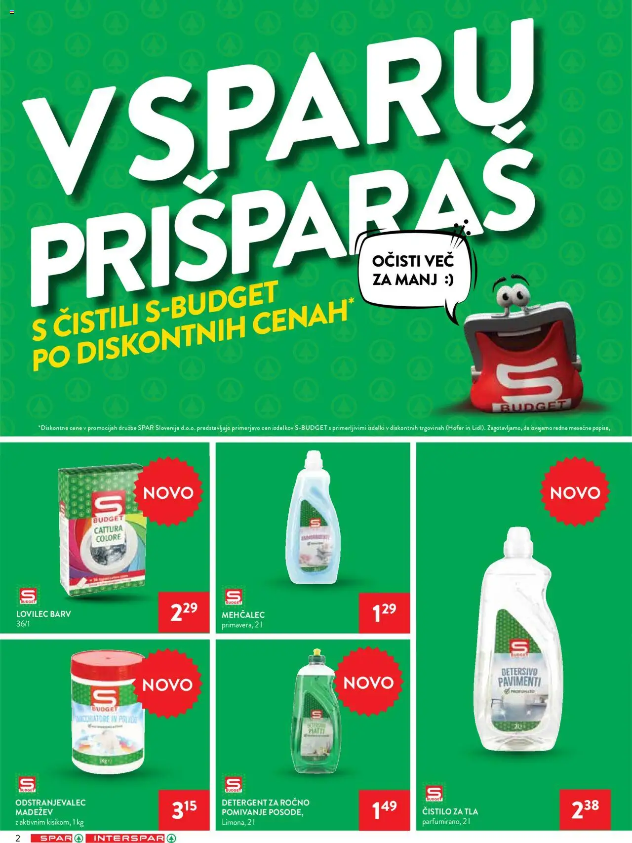 Spar katalog 36/25 │ velja od 03.09.2025 | Stran: 2 | Izdelki: Mehčalec, Odstranjevalec madezev, Detergent