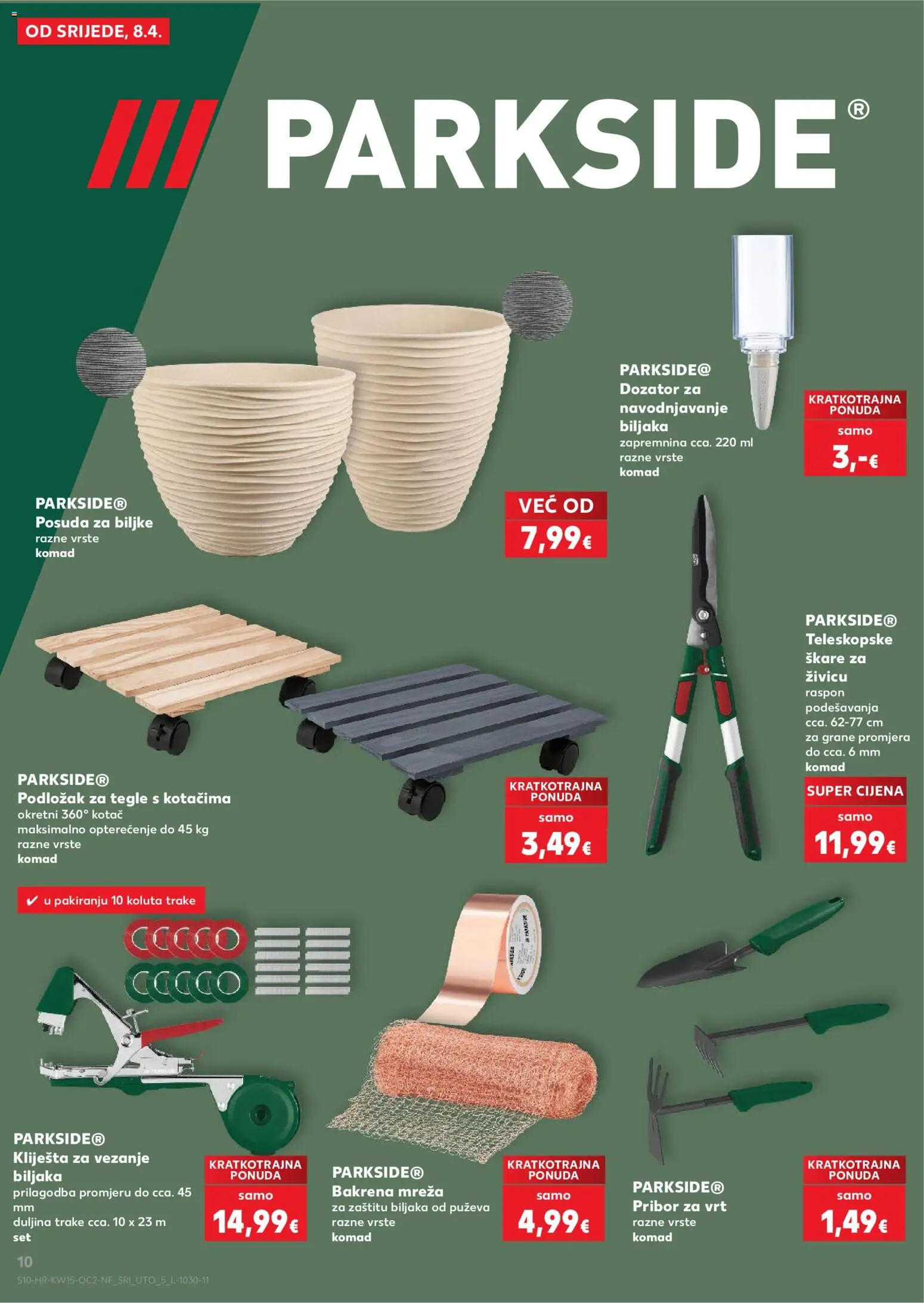 Kaufland katalog | vrijedi od 08.04.2026 | Stranica: 10 | Proizvodi: Škare, Kliješta, Parkside