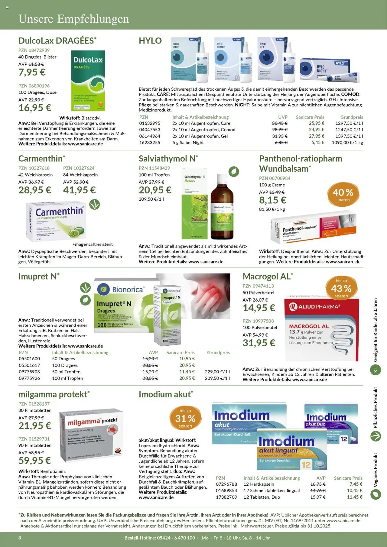 Sanicare Prospekt Herbst – gültig ab 11.09.2025 | Seite: 8 | Produkte: Creme, Uhr