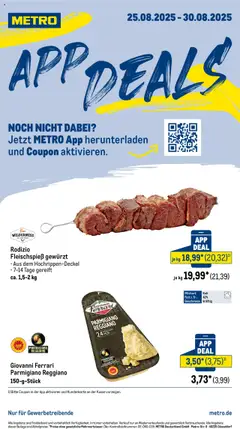 Metro App Deals gültig ab dem 25.08.2025