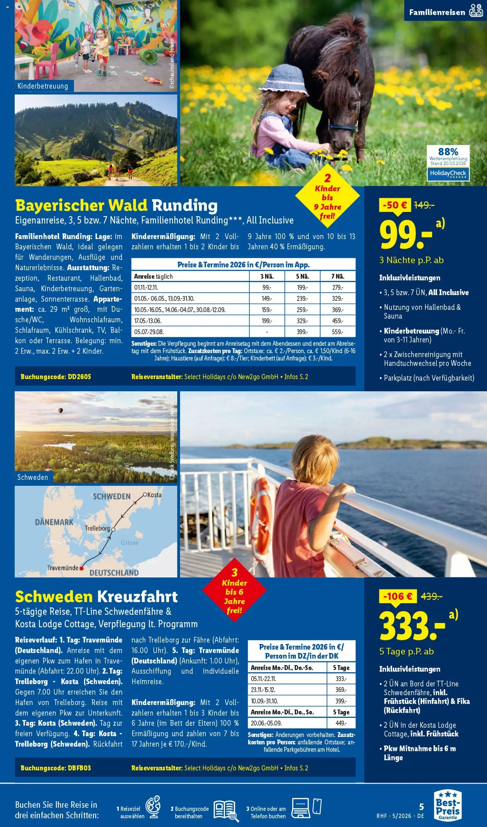 Lidl Reisen Prospekt 	 – gültig ab 29.04.2026 | Seite: 5 | Produkte: Bett, Telefon, Uhr