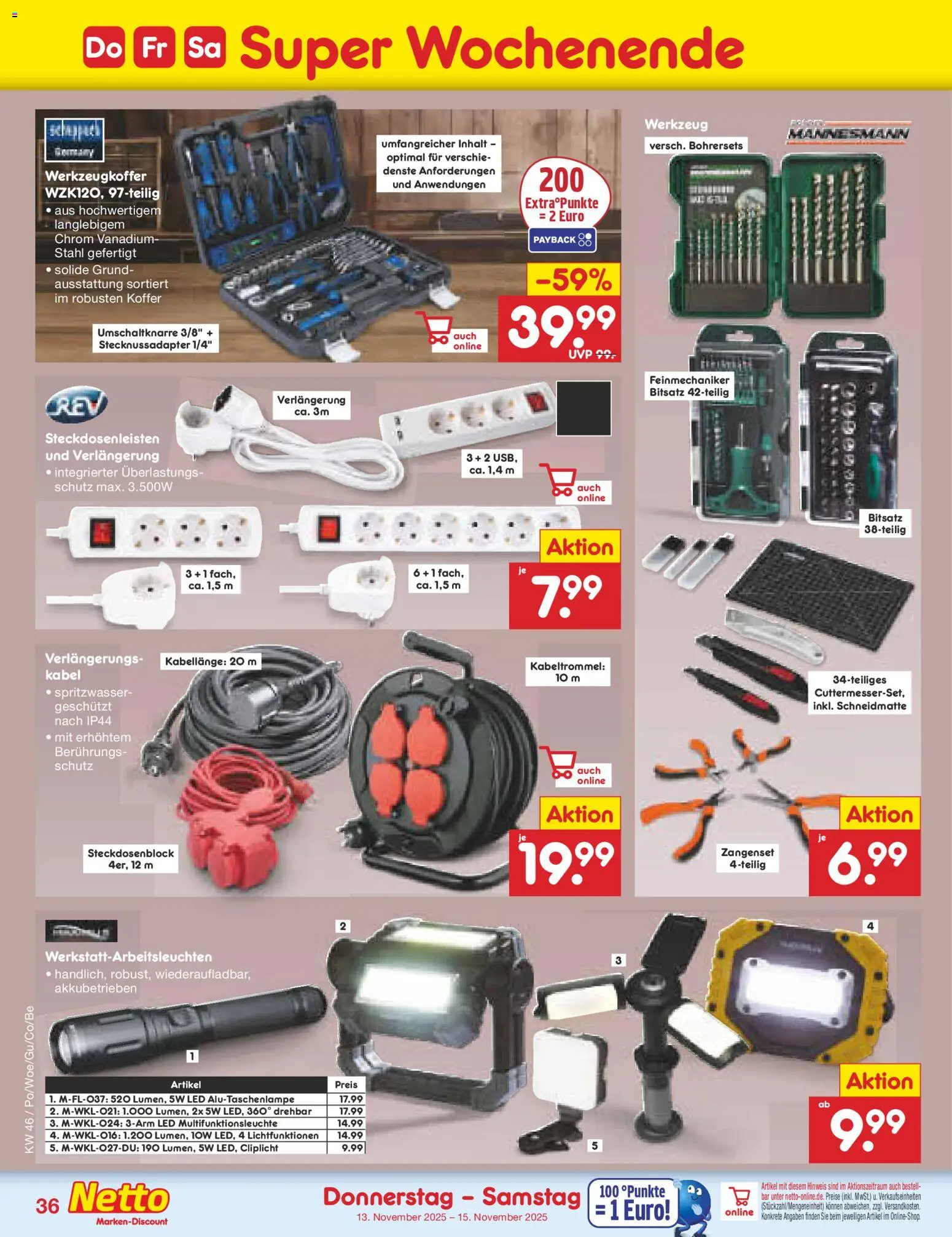Netto Marken-Discount Prospekt 	 – gültig ab 10.11.2025 | Seite: 44 | Produkte: Kabel, USB, Koffer