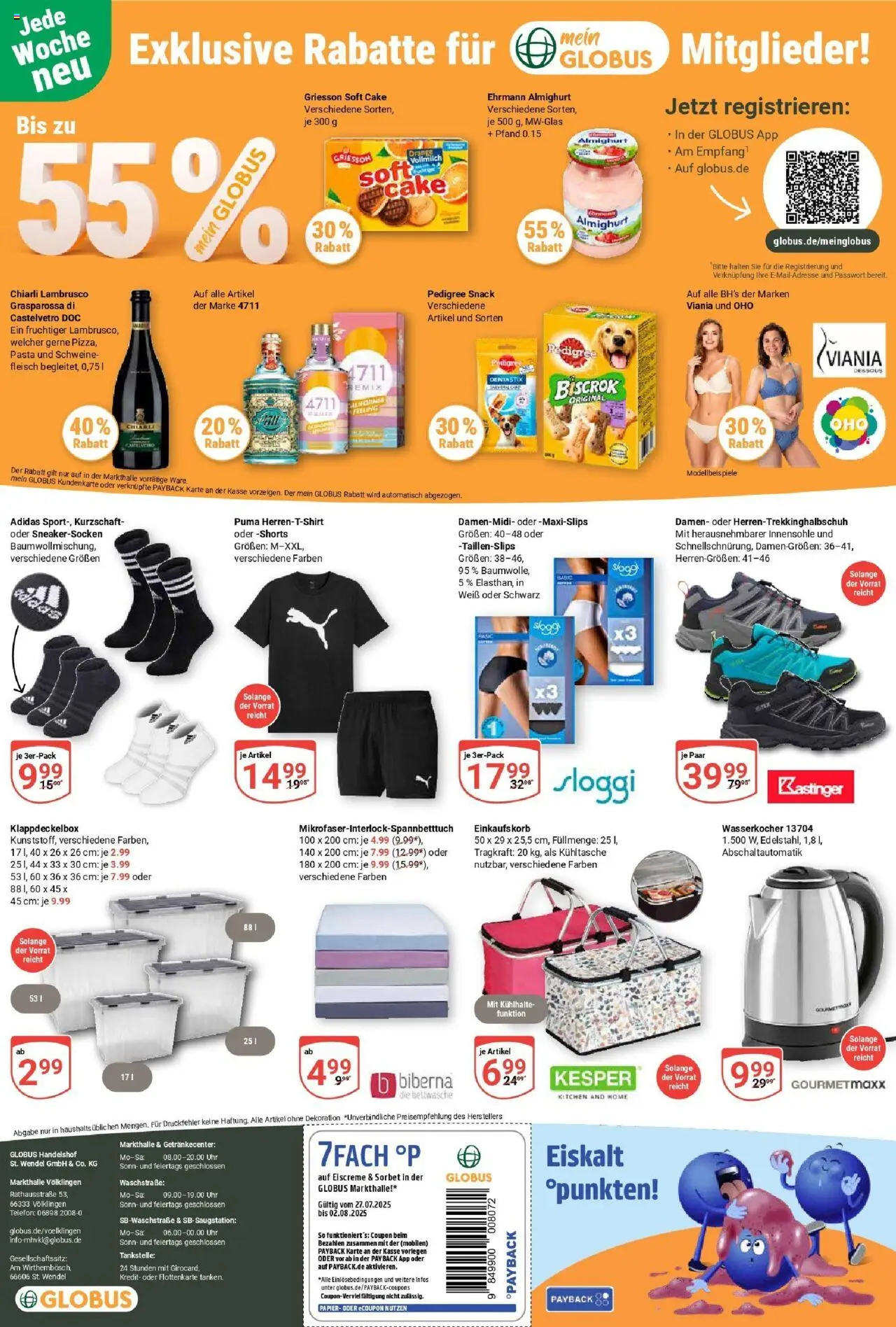 Globus prospekt Völklingen	 - gültig ab dem 28.07.2025 | Seite: 28 | Produkte: Dessous, Eiscreme, Pasta, Fleisch