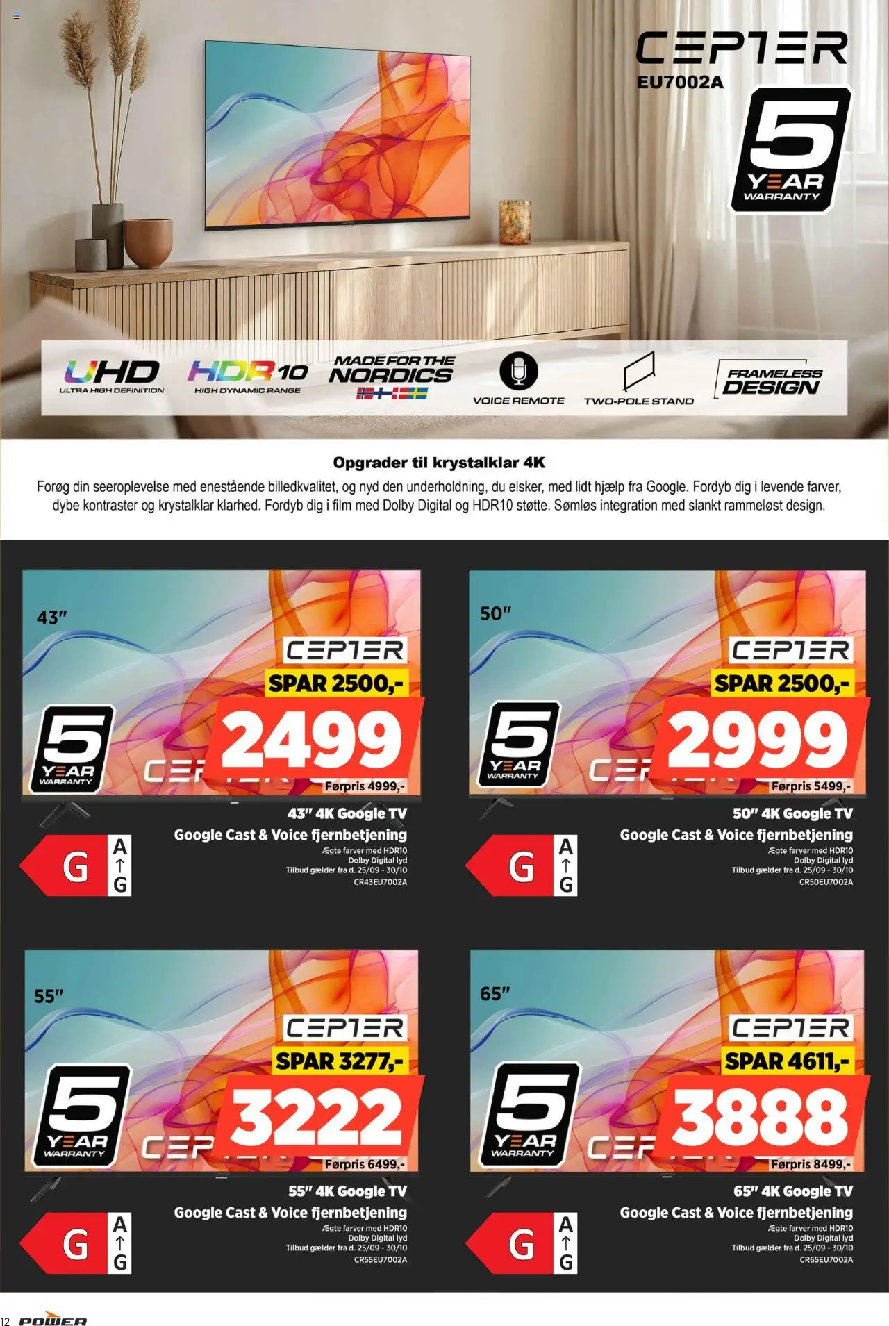 Power tilbudsavis – gyldig fra 17.10.2025 | Side: 12 | Produkter: TV, Lyd