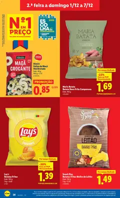 Pré-visualização Lay's Batatas Fritas, Potato chips. Emb. 160 g válido de 01.12.2025 | Página: 26 | Produtos: Batata, Base, Maça, Batatas fritas