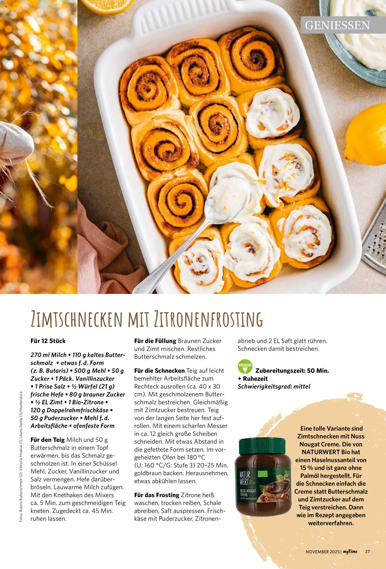 Famila Nordwest  myTime November 2025 – gültig ab 01.11.2025 | Seite: 27 | Produkte: Butterschmalz, Zucker, Zitrone, Zitronen