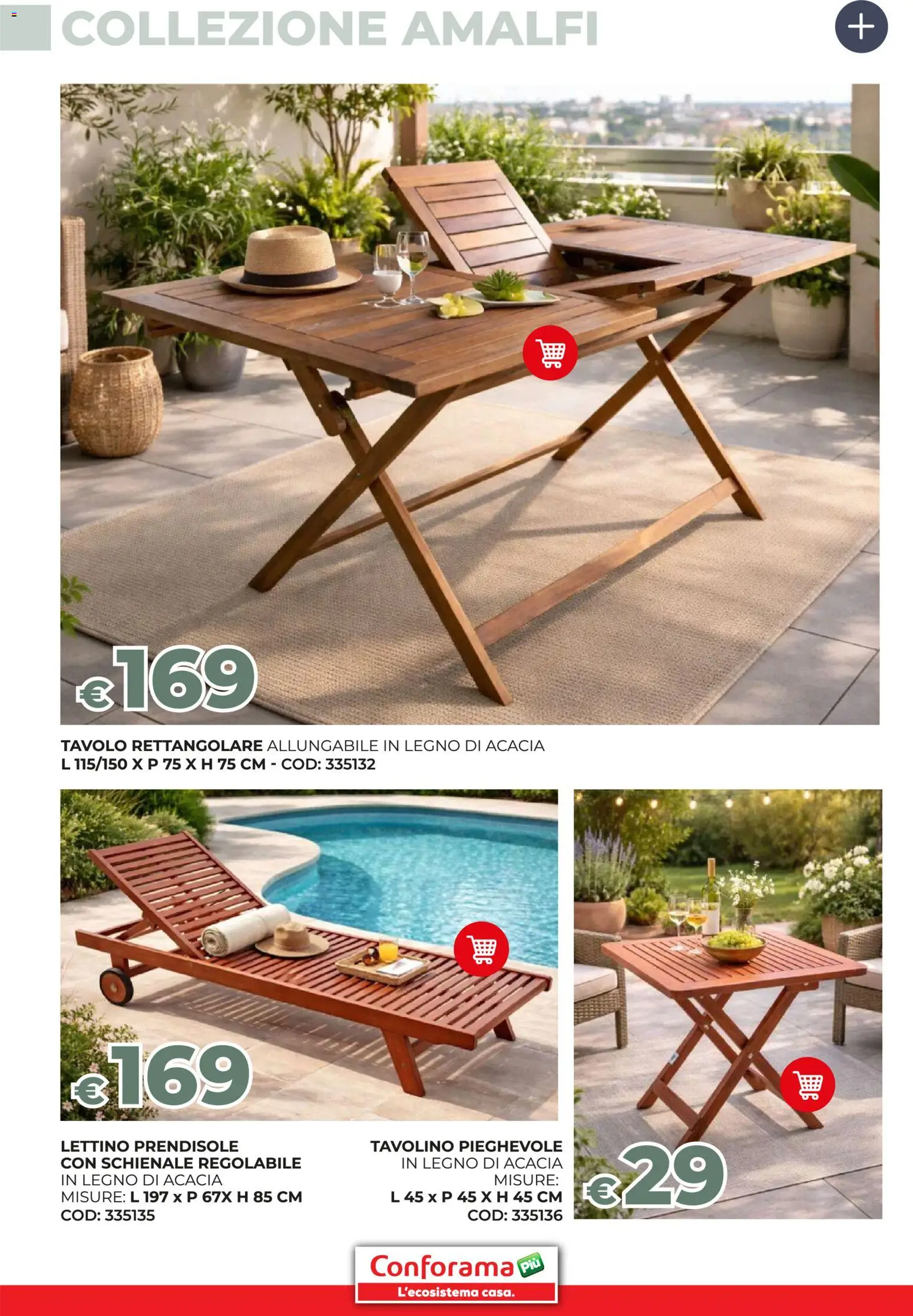 Volantino Conforama del 19.03.2026 | Pagina: 44 | Prodotti: Tavolino, Lettino, Tavolo