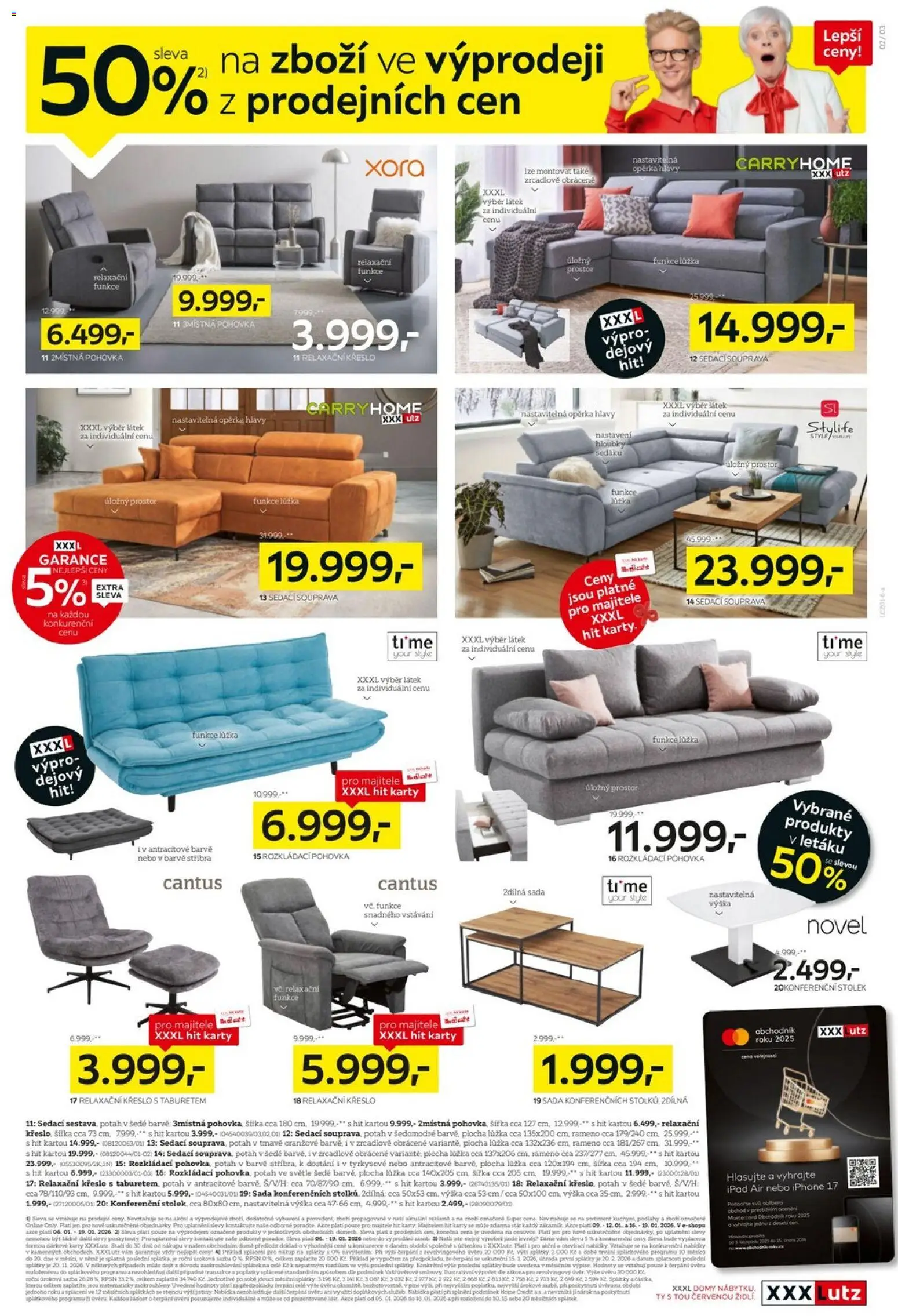 XXXLutz leták - XXXL výprodej pokračuje od 05.01.2026 | Strana: 3 | Produkty: Rozkládací pohovka, Ipad, Pohovka, Křeslo