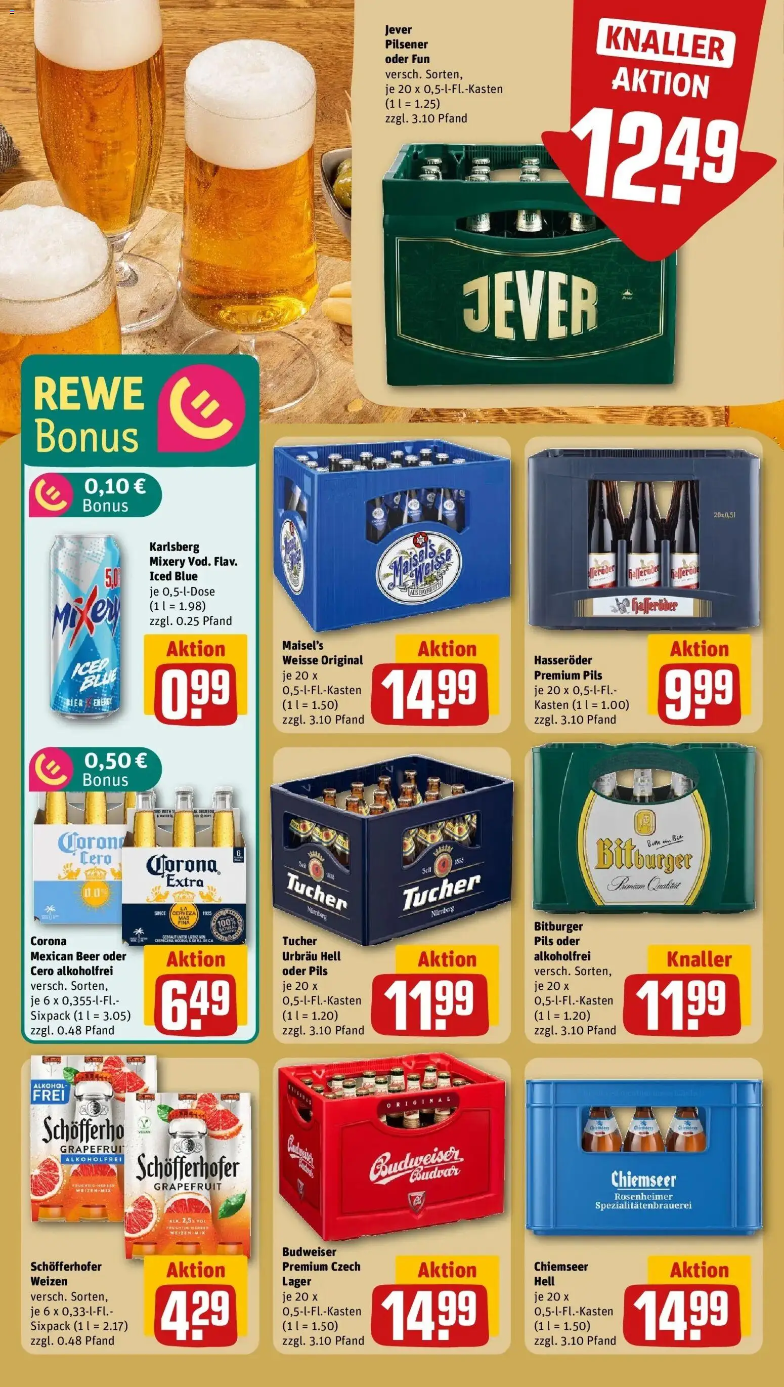 Rewe Prospekt Bad Rodach	 – gültig ab 09.03.2026 | Seite: 17 | Produkte: Pils, Jever, Budweiser, Hasseröder