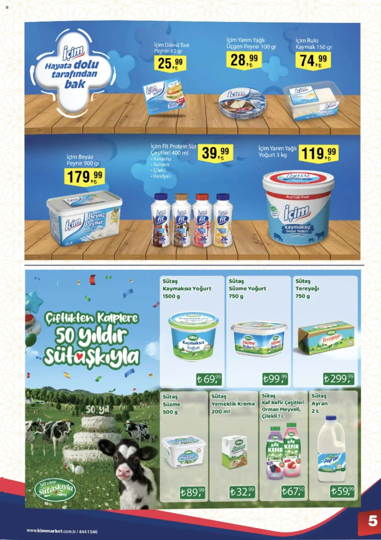 Kim Market Katalog - Ege Insert - 31.05.2025 tarihinden itibaren geçerlidir | Sayfa: 5 | Ürünler: Süt, Tereyağı, Peynir, Krema
