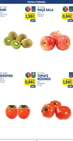 Pré-visualização Makro folheto válido de 02.01.2026 | Página: 3 | Produtos: Maça, Tomate, Kiwi