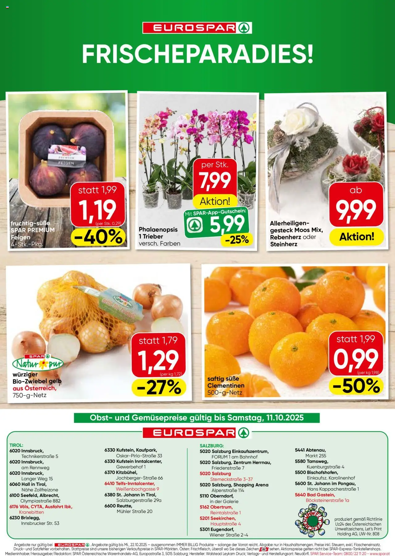 Eurospar Flugblatt - Salzburg gültig ab 09.10.2025 | Seite: 16 | Produkte: Obst, Bad