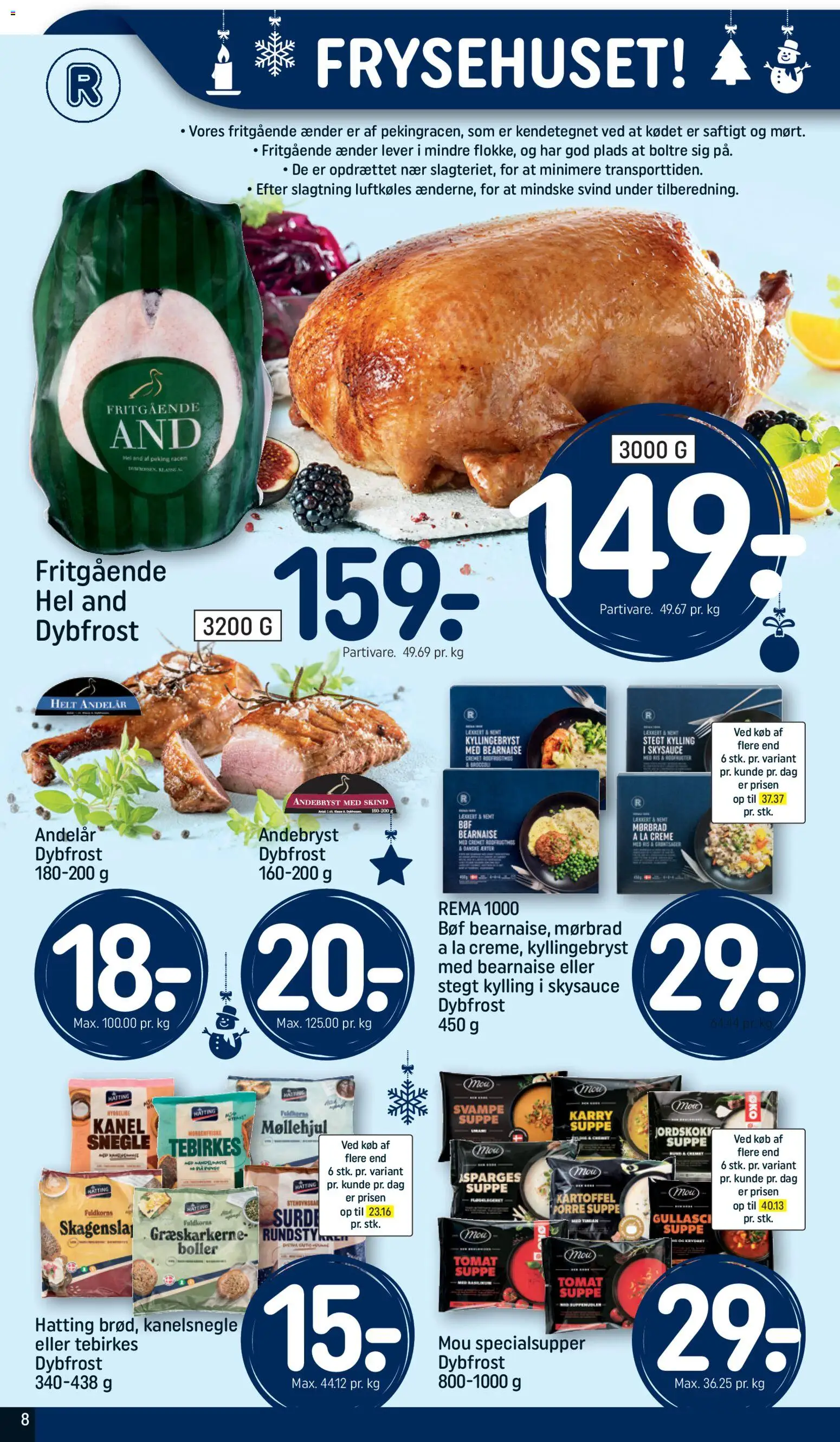 Rema 1000 tilbudsavis – gyldig fra 16.11.2025 | Side: 8 | Produkter: Svampe, Creme, Kanel, Asparges