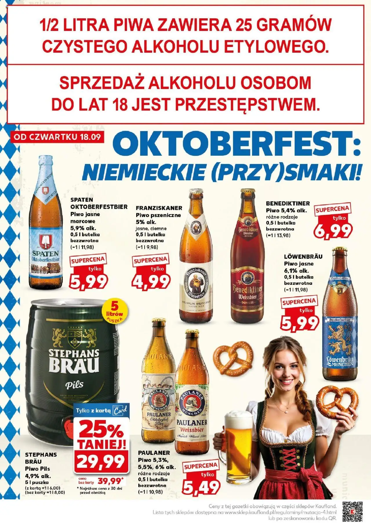 Kaufland gazetka - Super Sobota od 20.09.2025 | Strona: 18 | Produkty: Karta, Piwo pszeniczne, Piwo