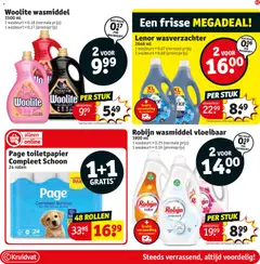 Woolite wasmiddel, 1500 ml wasmiddel, 1 wasbeurt = 0.18 (normale prijs), 1 wasbeurt = 0.17 (promoprijs) - Voorbeeld van een folder van Kruidvat, geldig van 28.04.2026 | Pagina: 67 | Producten: Toilet, Wasmiddel, Wasverzachter, Robijn