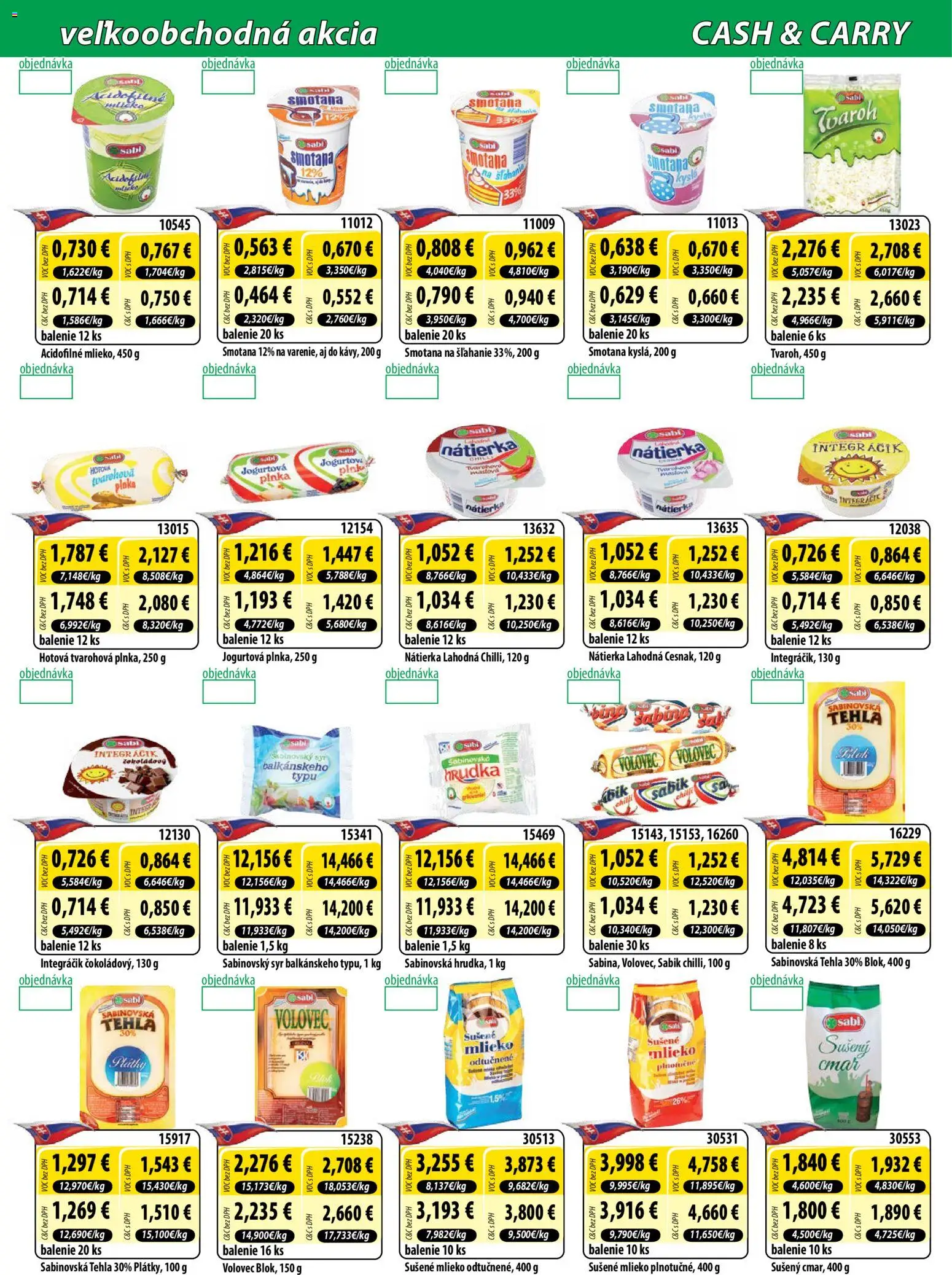 Nové Milk Agro akcie – leták je platný od 17.12.2025 | Strana: 2 | Produkty: Mlieko, Smotana, Tvaroh, Sušené mlieko